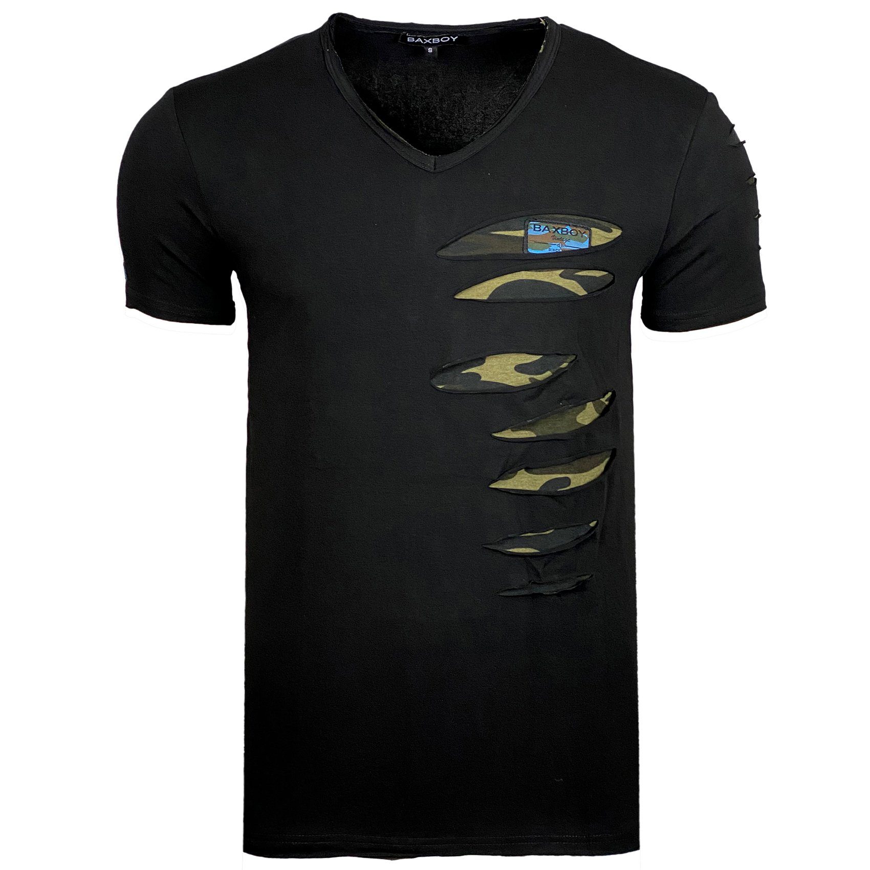 Baxboy T-Shirt Baxboy Used Look Rundhals günstig online kaufen