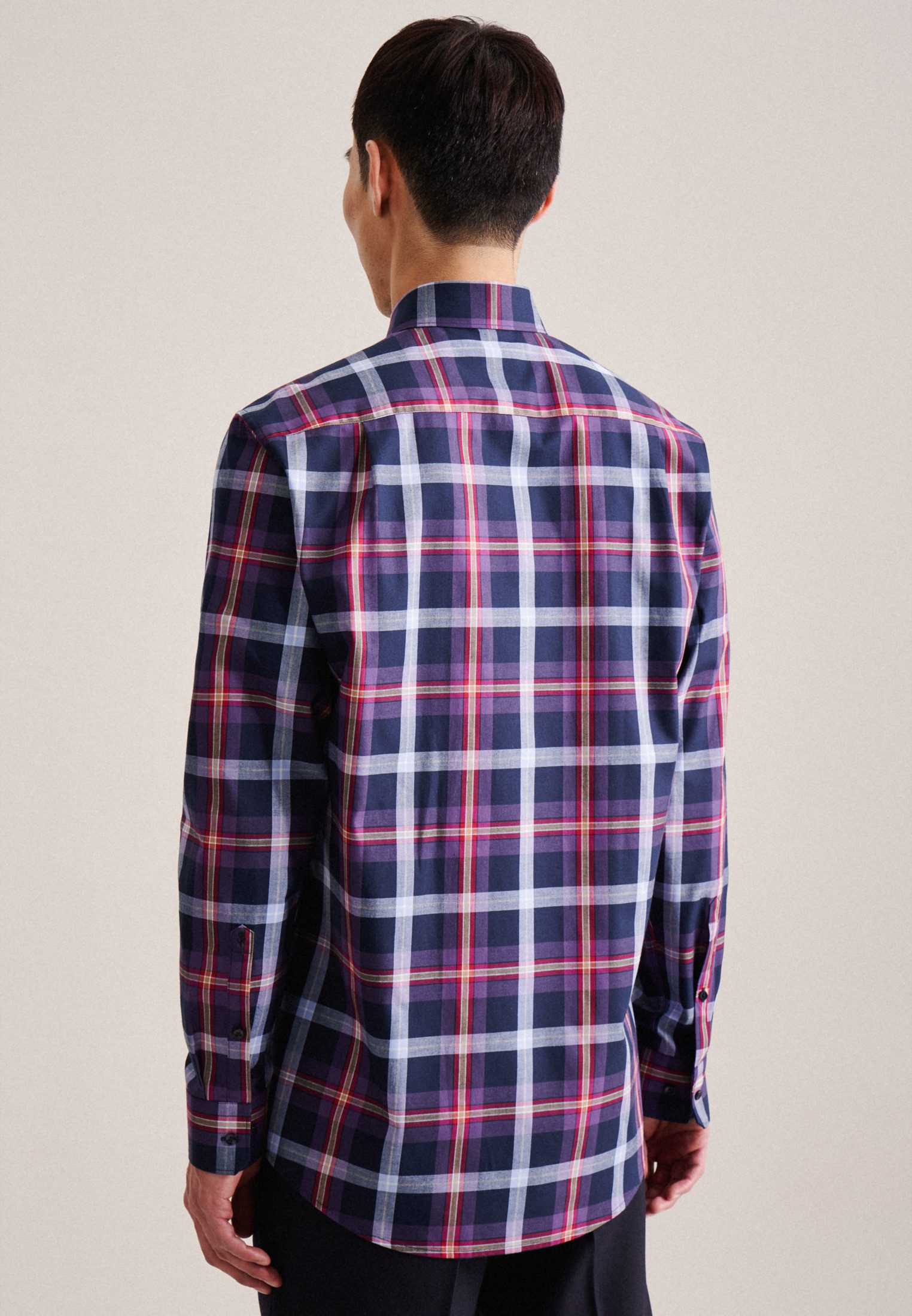 seidensticker Flanellhemd Regular Regular Langarm Button-Down-Kragen günstig online kaufen