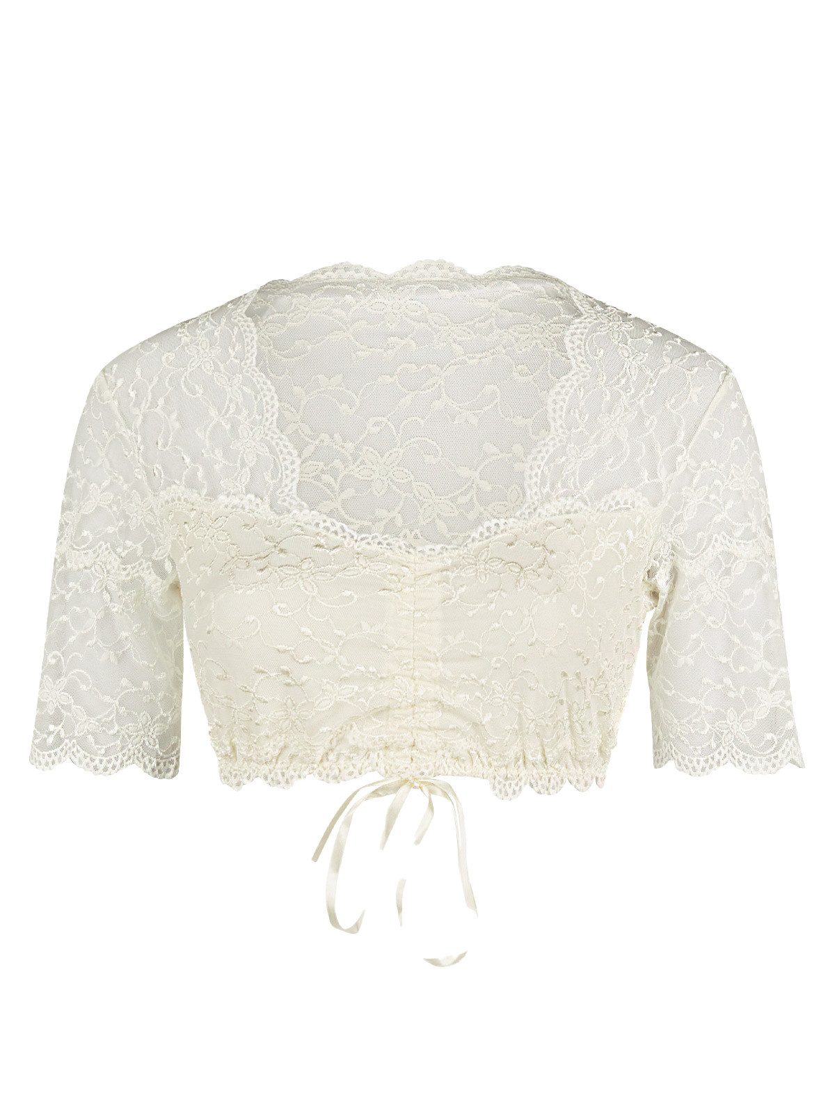 Nina Von C. Dirndlbluse Dirndlbluse halbarm Martina (Stück, 1-tlg) florales Muster rundum