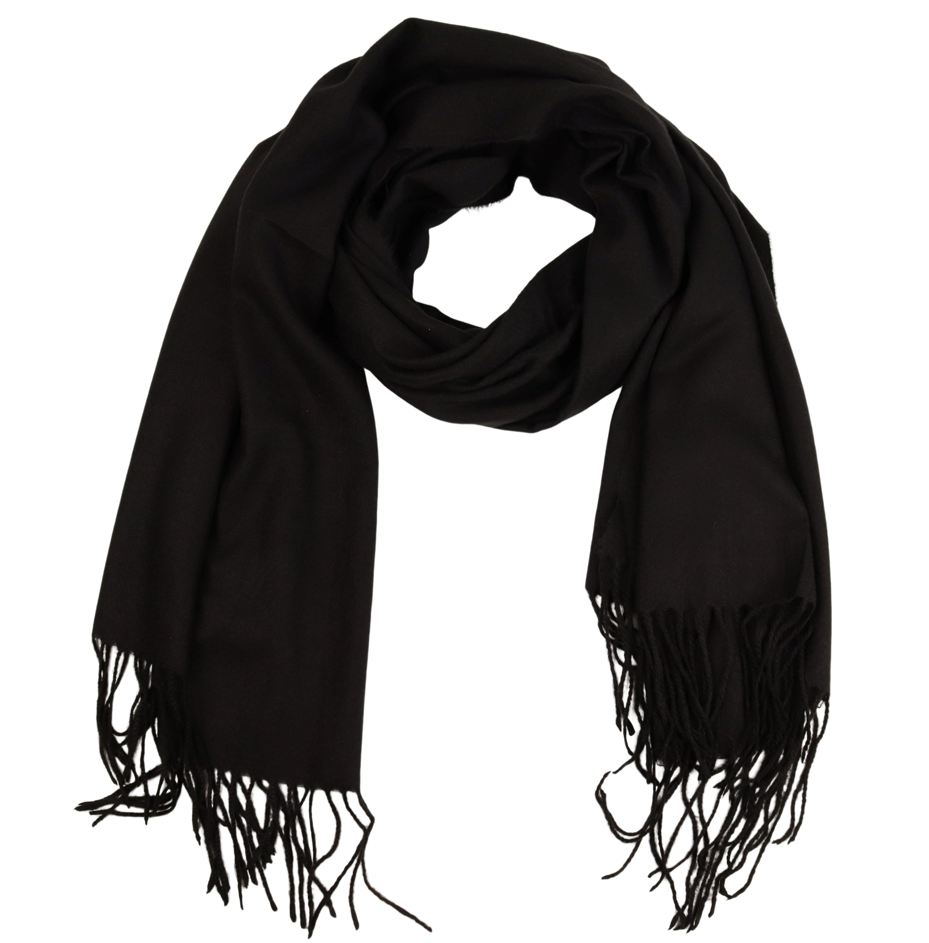 MIRROSI Modeschal weicher und warmer Unifarbe Schal mit Fransen, 70x180cm, (Viele tolle Farben zur Auswahl), Damen Halstuch ideal für Herbst und Winter
