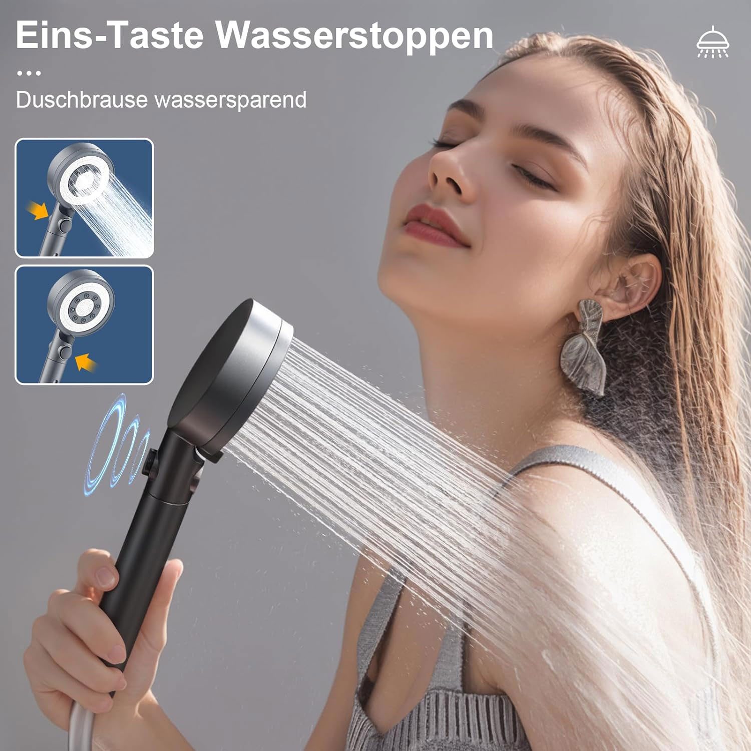 MODFU Handbrause Hochdruck Duschkopf Duschbrause Brausekopf günstig online kaufen