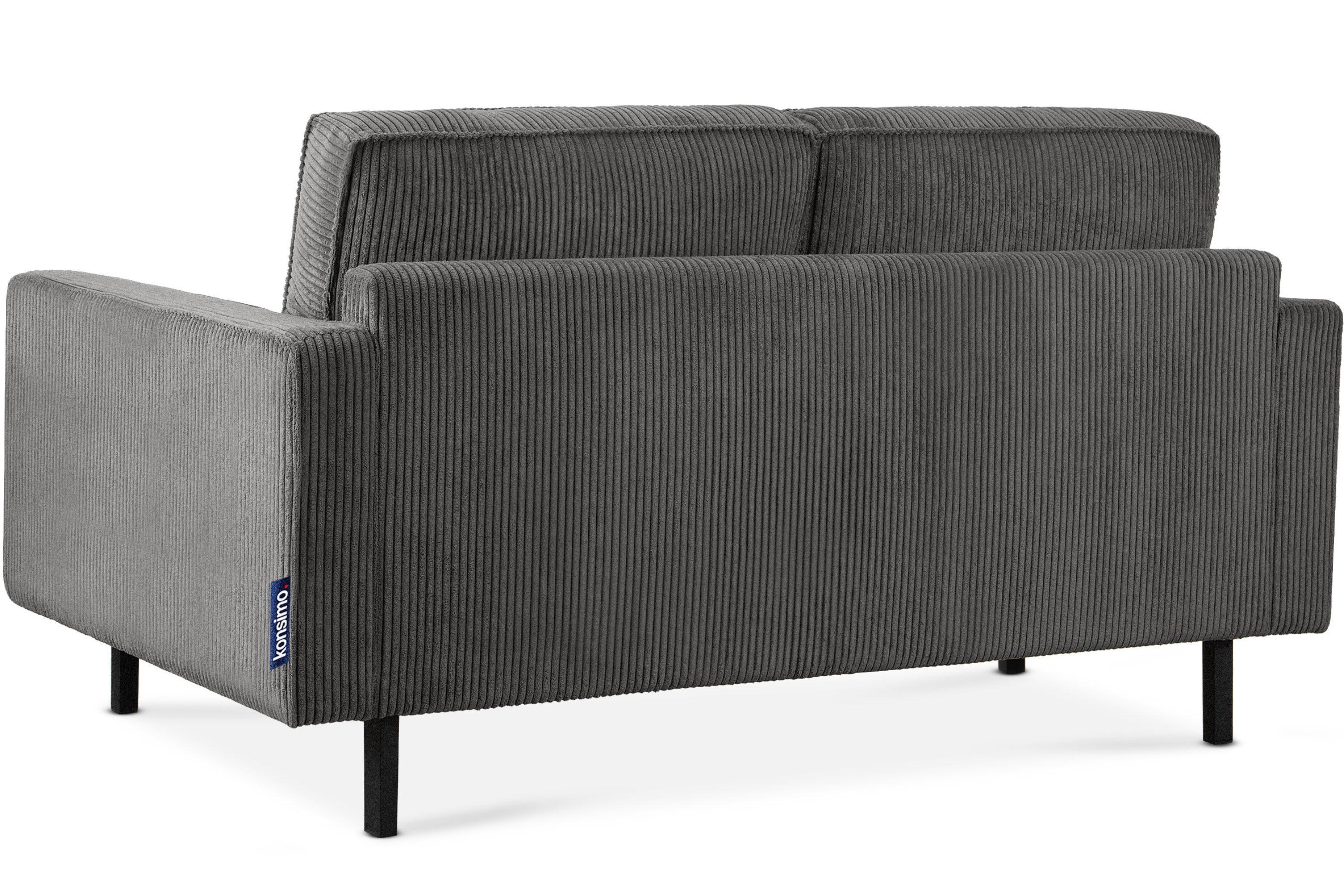 Schaumstoff, Zweisitzer-Sofa, in Polsterung Cord-Stoff Konsimo Pet Friendly aus hochwertigem INVIA 2-Sitzer
