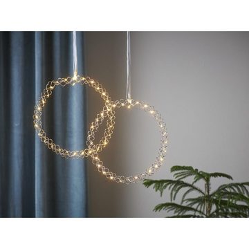 STAR TRADING Dekokranz LED Lichtkranz Fenster Türschmuck Wandkranz 30LED gold D: 30cm Innen