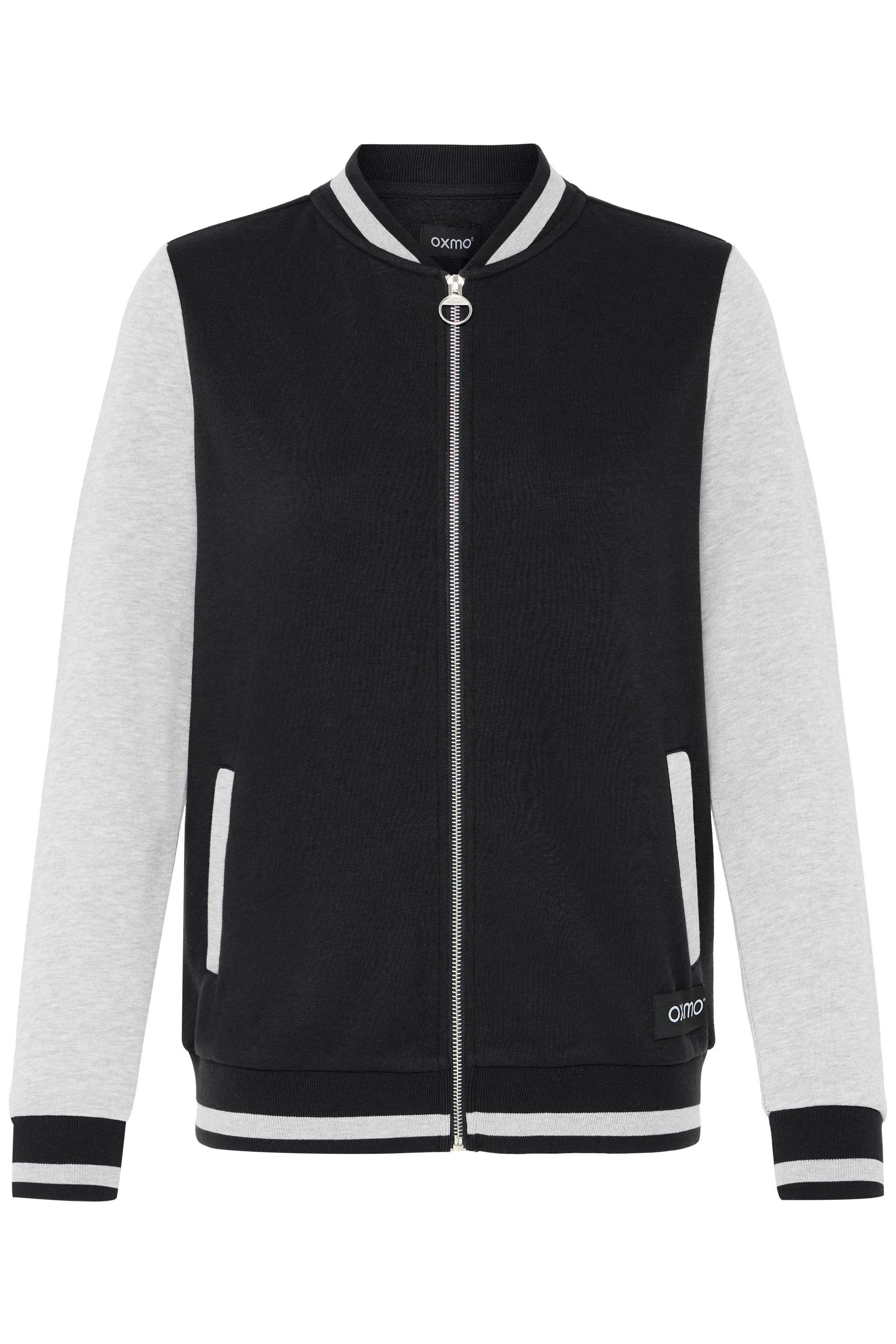 OXMO Sweatjacke OXOnana Lässige Sweatjacke im College-Style