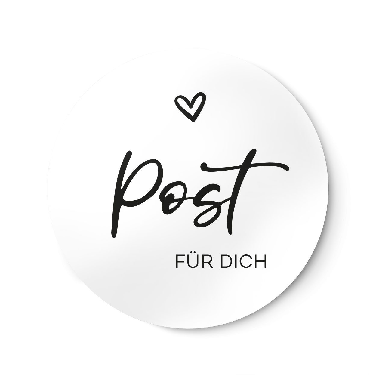 NORDEULE Aufkleber Post für Dich, Runde Sticker für Briefpost, (40tlg), ideal für Briefpost Geschenkverpackung Versandetiketten