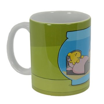 United Labels® Tasse Ralph Ruthe Kaffeetasse Sting - Beruhigungstee aus Keramik Grün 320 ml, Keramik