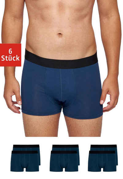 SNOCKS Boxershorts Enge Pants Herren Unterhose ohne Logo (6-St) aus Bio-Baumwolle, ohne kratzenden Zettel