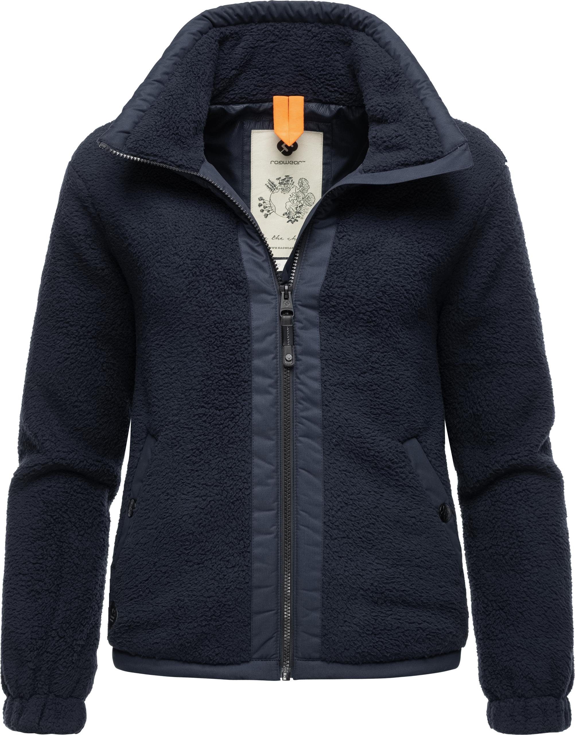 Ragwear Sweatjacke Nordicka Sportliche Kapuzenjacke mit Kunstleder-Elementen