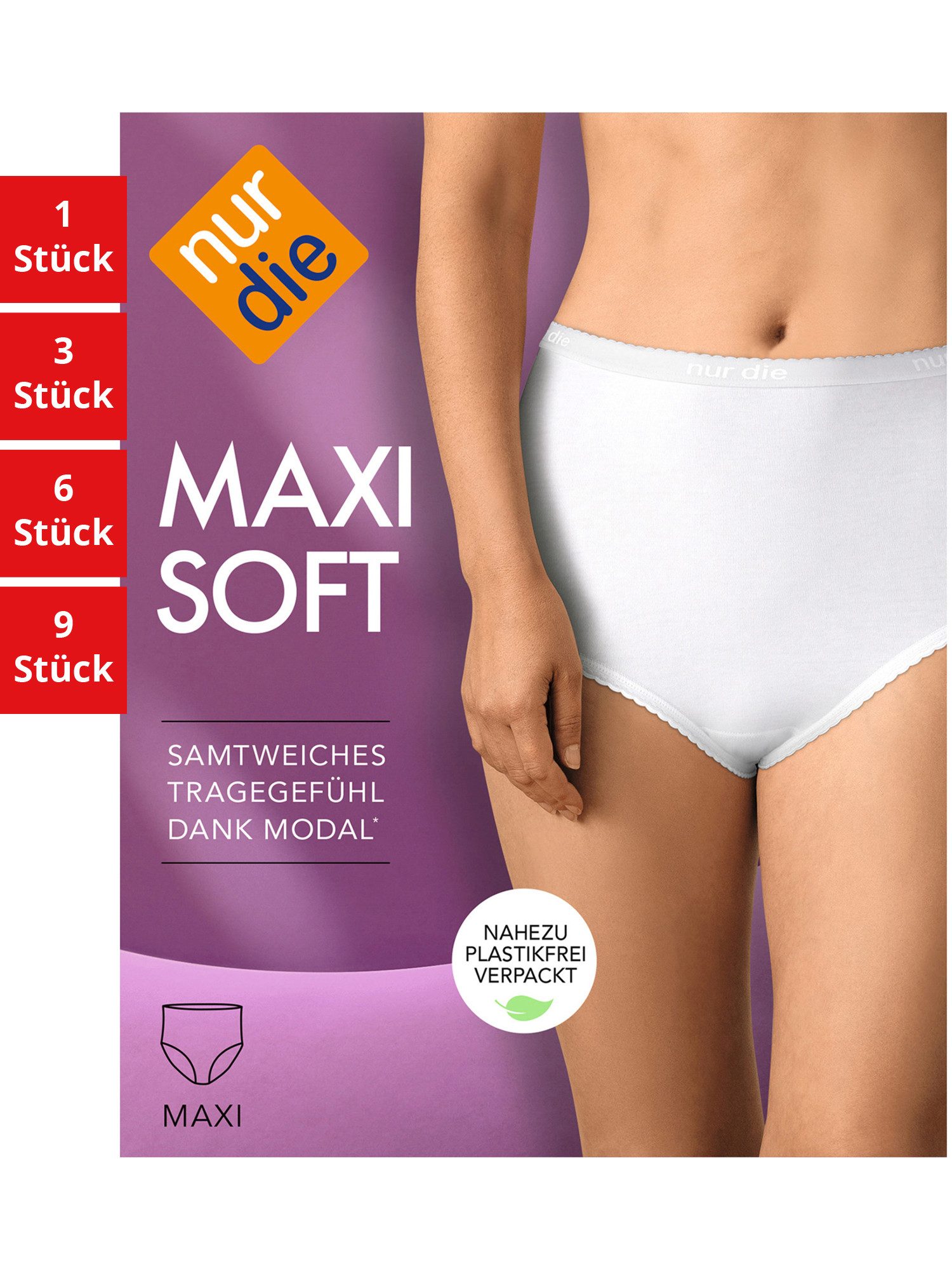 Nur Die Taillenslip Maxi Soft Damen (1er/3er/6er/9er Pack, 1-St) Taillen-Slips Maxislip Unterhosen