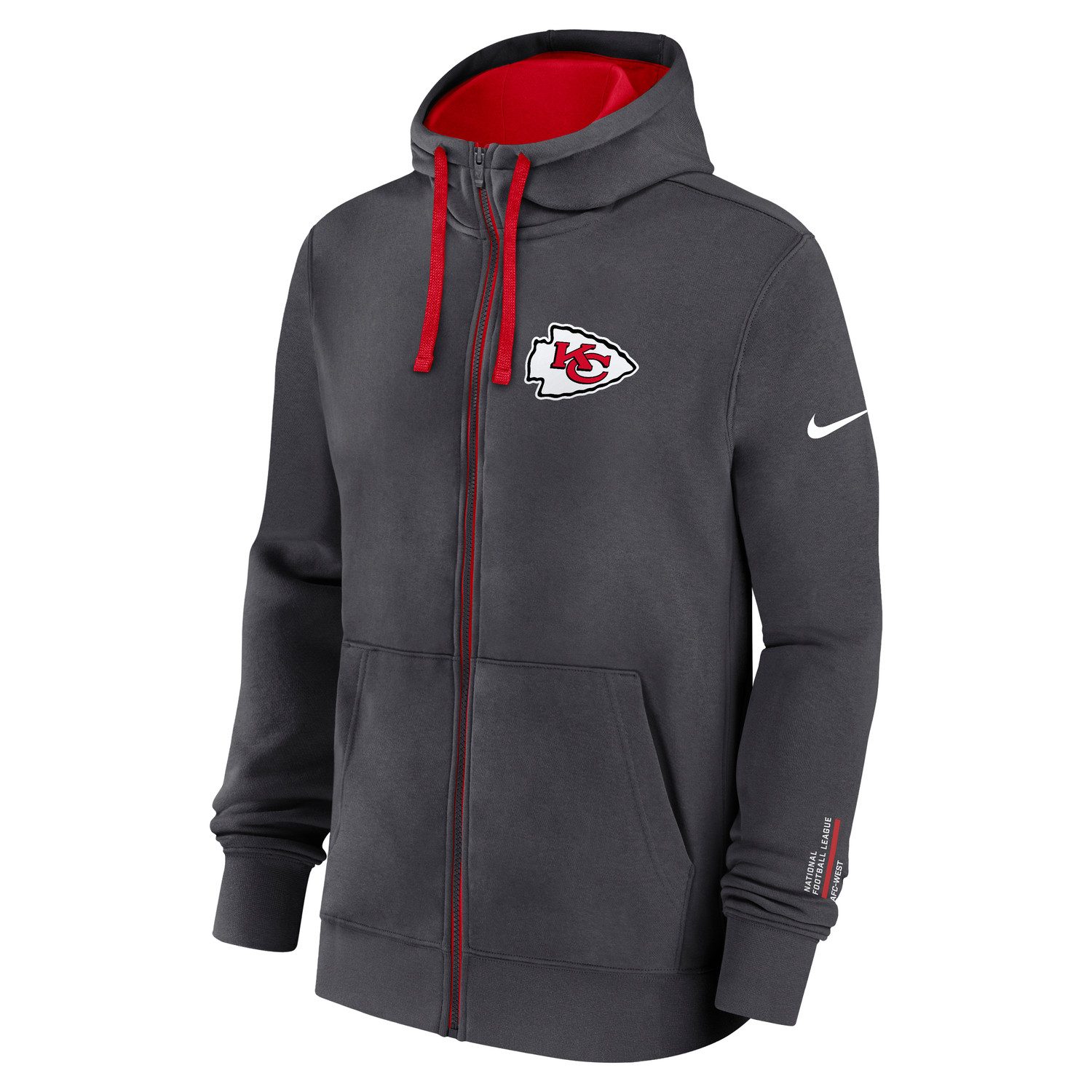 Nike Kapuzenpullover Nike Hoodie Kansas City Chiefs Nike Club FZ