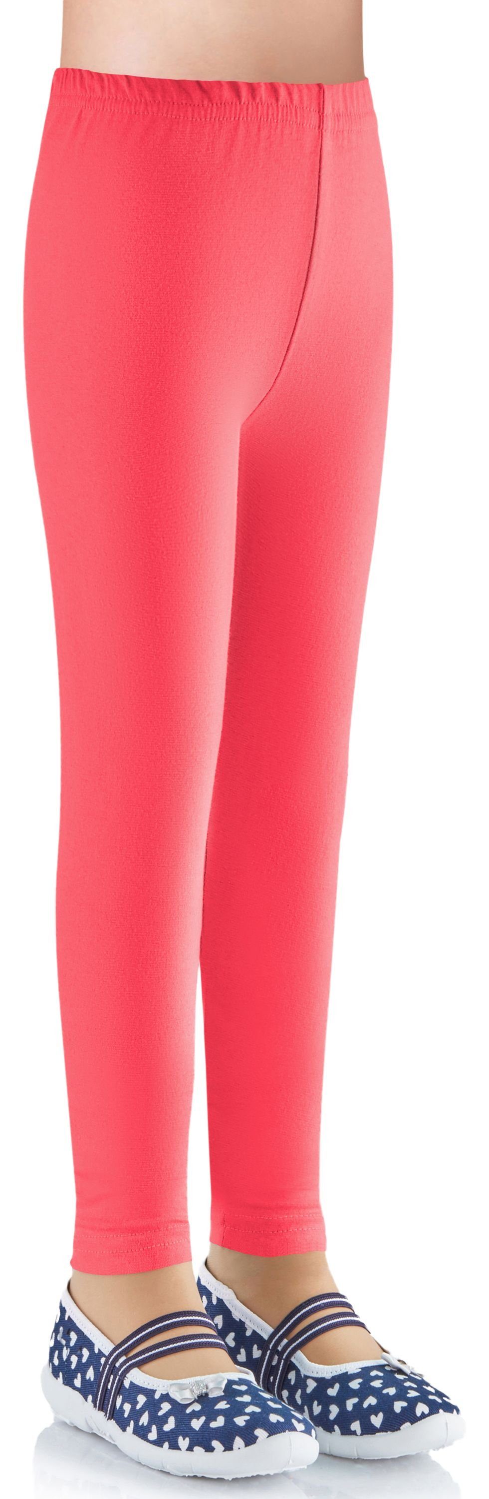 Ladeheid Leggings Mädchen Leggings aus Baumwolle LAMA03 (1-tlg) elastischer Bund Rosa21