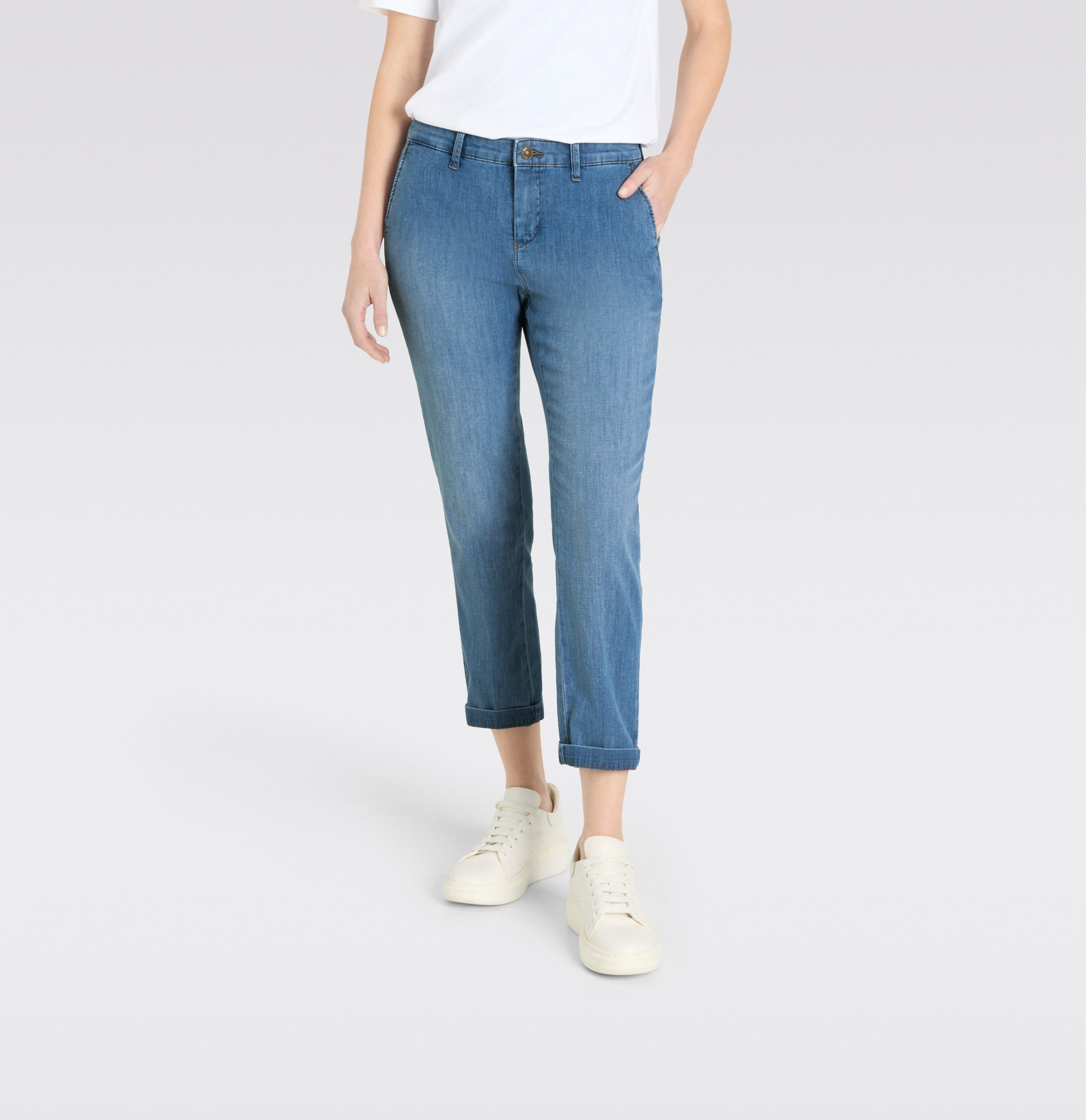 MAC Slim-fit-Jeans CHINO turn up im Five-Pocket Style