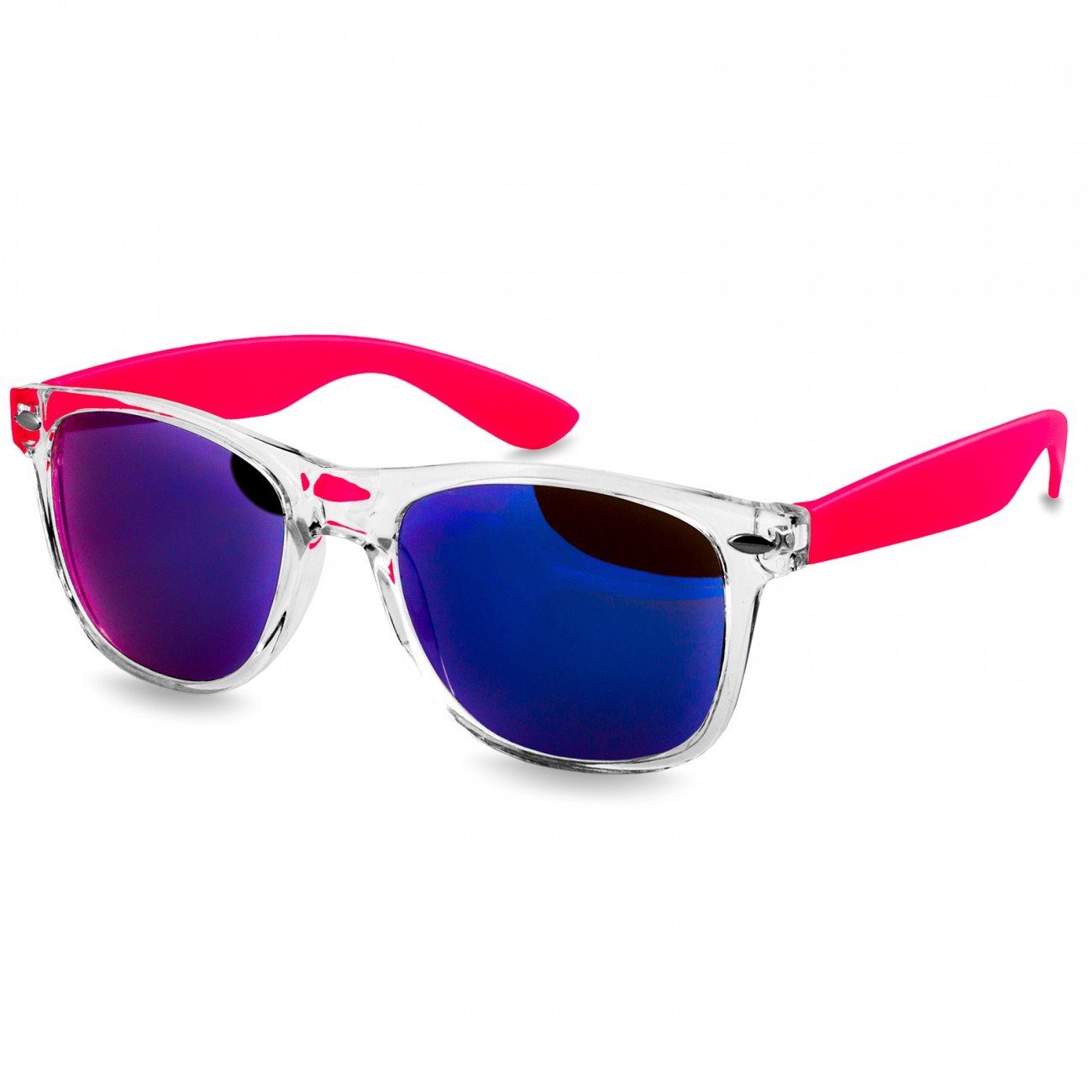Caspar Sonnenbrille SG017 Damen RETRO Designbrille pink / blau verspiegelt