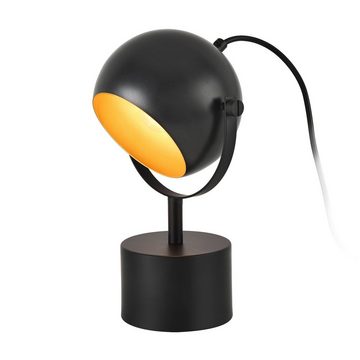 lux.pro Tischleuchte, Ein-/Ausschalter, ohne Leuchtmittel, »Finja« E27 max. 60W Tischlampe Nachttischlampe Metall Schwarz-Gold