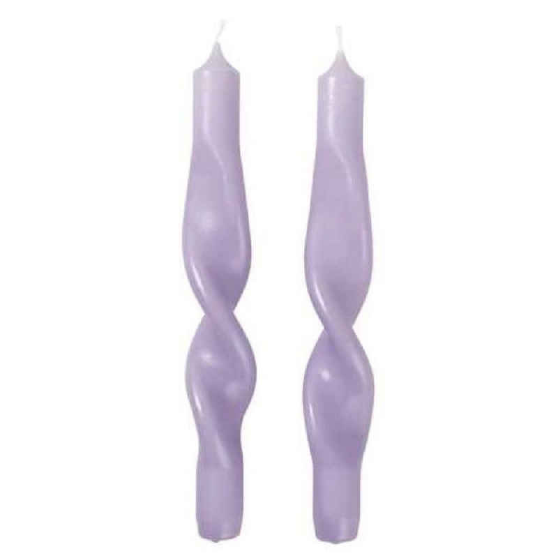 Broste Copenhagen Tafelkerze Kerzen Gedrehte Twist Orchid Light Purple (2-teilig)