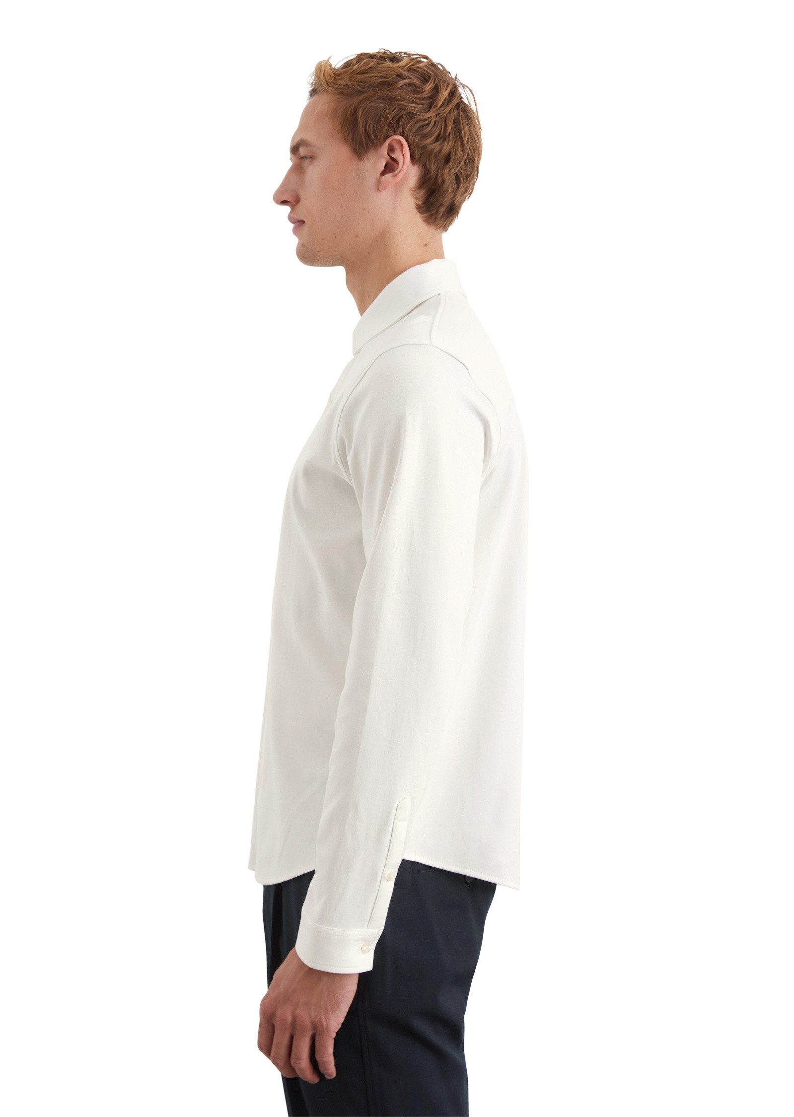 Marc O'Polo Langarm-Poloshirt aus reiner Bio-Baumwolle günstig online kaufen