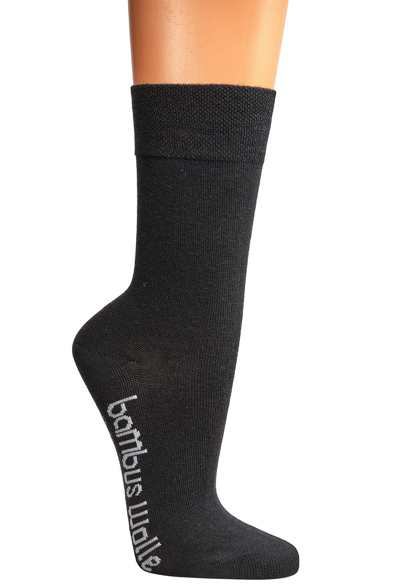 TippTexx 24 Socken 6 Paar superweiche Wellness-Bambussocken mit Wolle, ohne Gummidruck