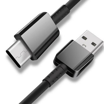 Ventarent Ladekabel passt für Samsung Galaxy S23 S22 S21 Plus Ultra Huawei Pro USB-Ladegerät (1670,00 mA, Set, 2-tlg., 1x Adapter USB-A 15 Watt + 1x Ladekabel USB-A auf USB-C, Schnellladegerät)