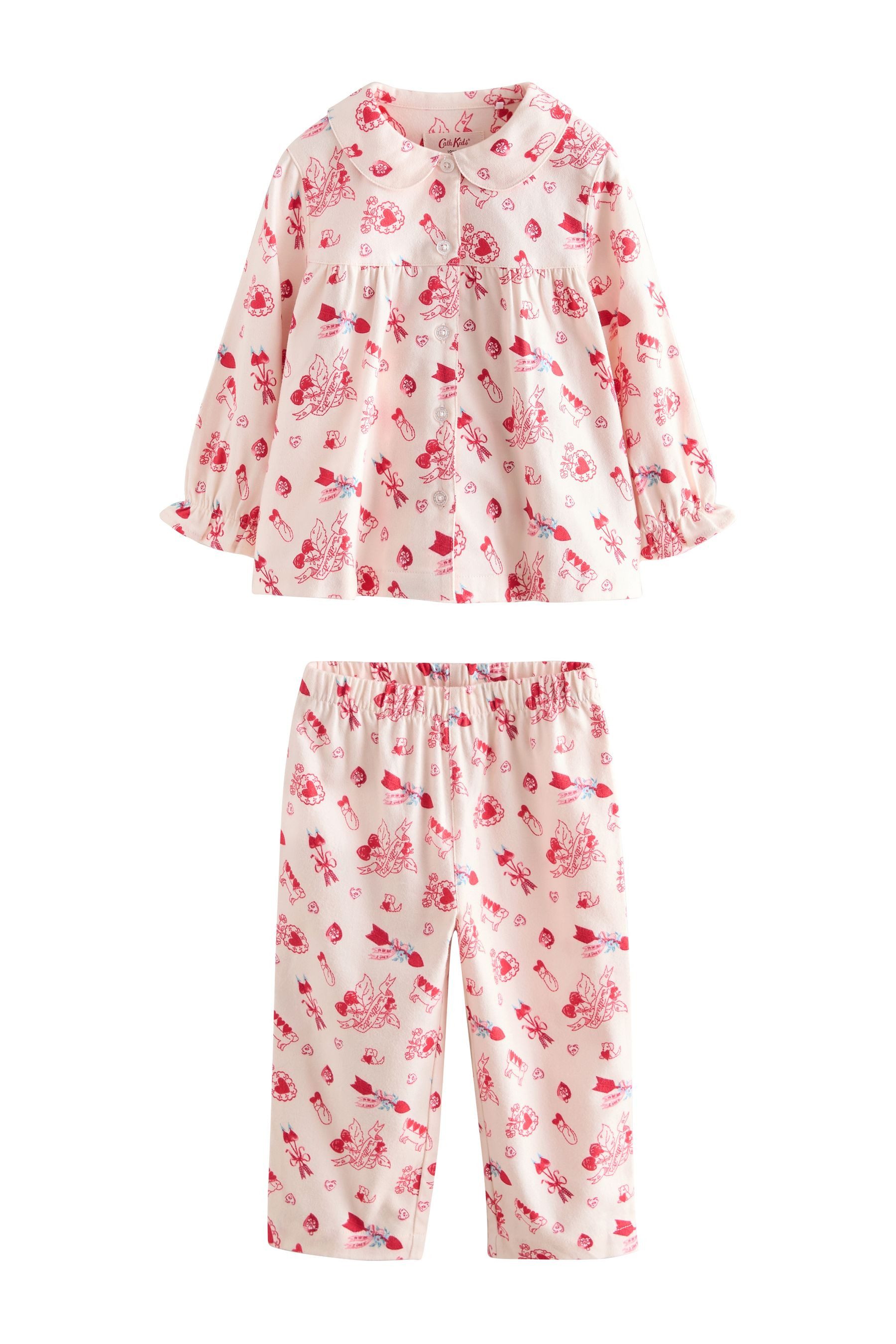 Pyjama Pyjama aus Webstoff mit durchgehender Knopfleiste