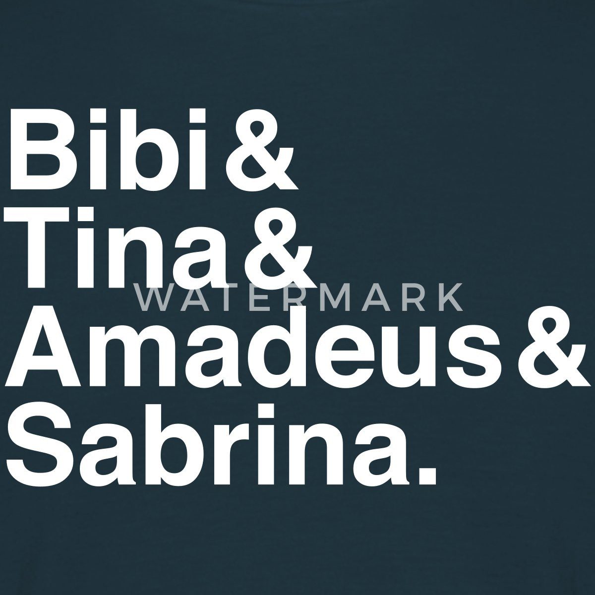 Spreadshirt T-Shirt Bibi Und Tina Amadeus Sabrina Typographie weiß Männer T günstig online kaufen