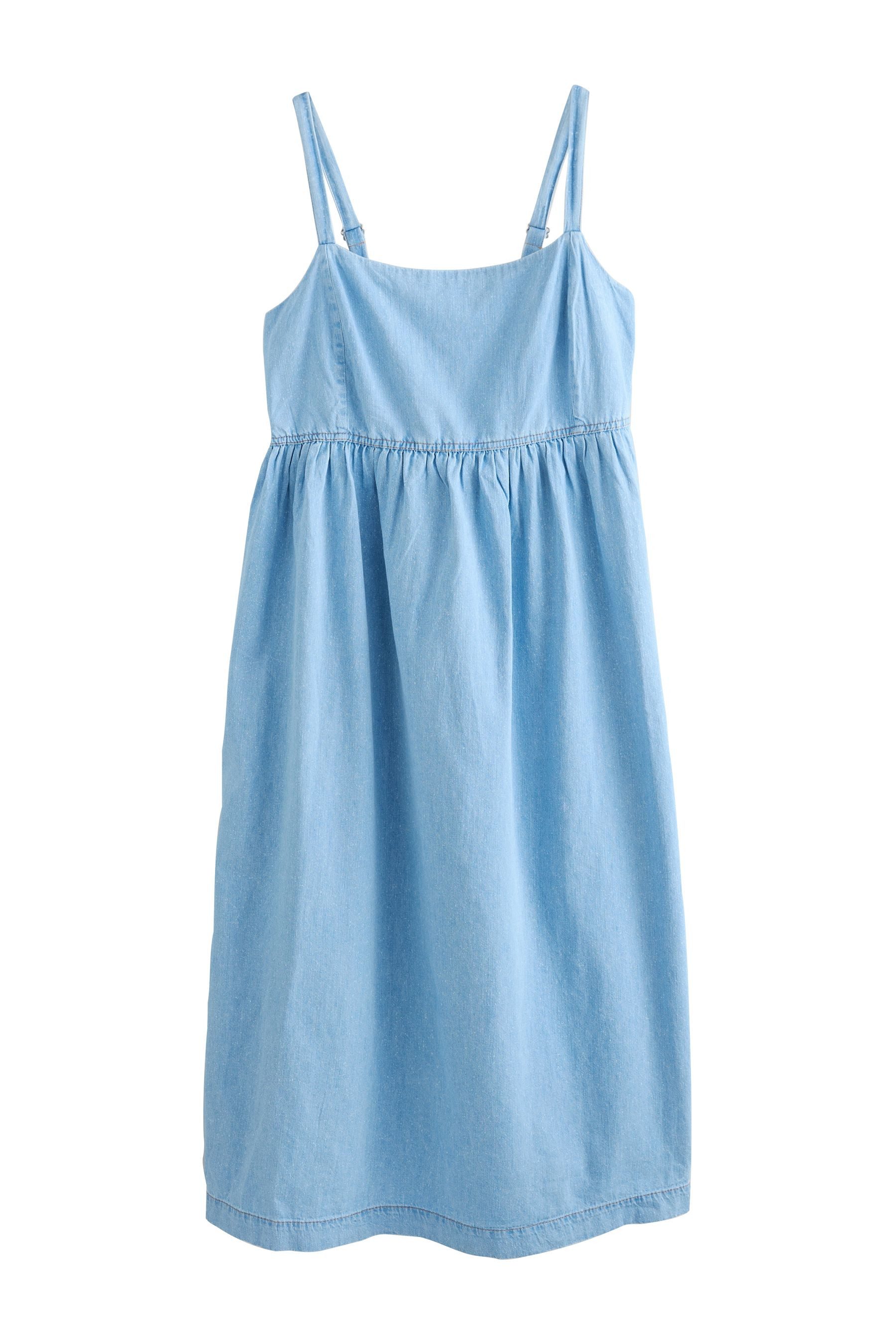 Next Midikleid Träger-Maxikleid mit Vichykaros aus Baumwolle (1-tlg) günstig online kaufen