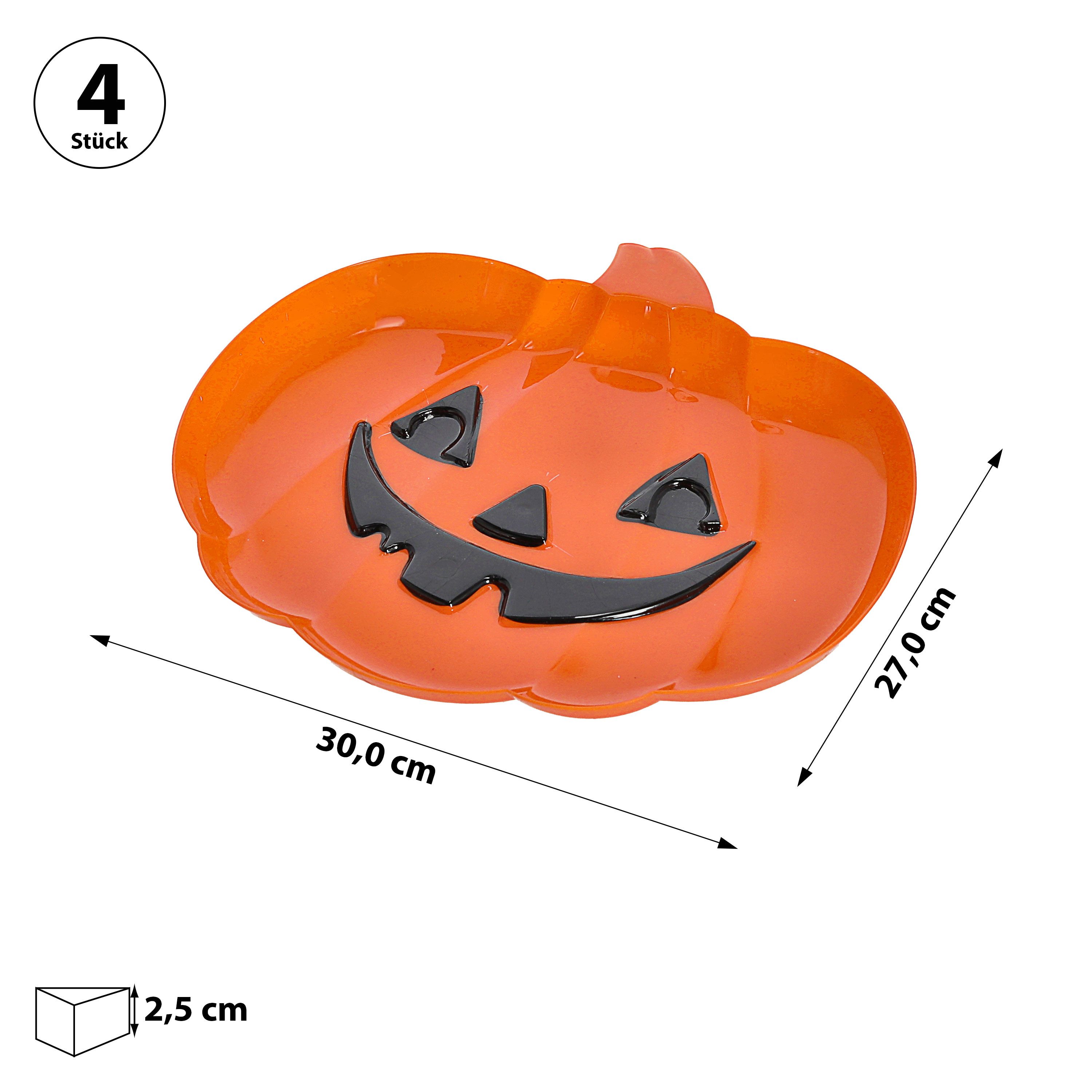 CEPEWA Dekoteller Dekoteller 4er Set 'Pumpkin' günstig online kaufen