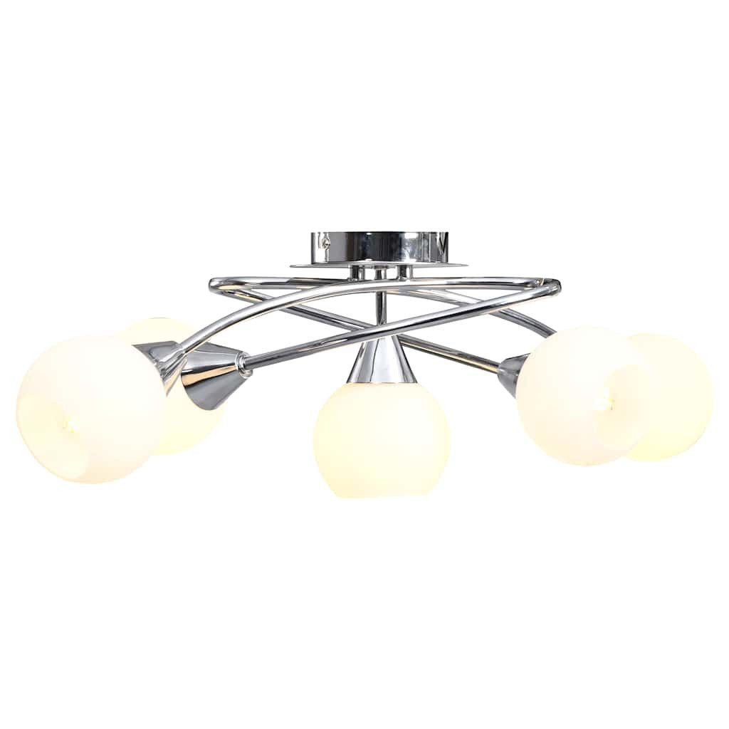 vidaXL Deckenleuchten Deckenleuchte mit Keramik-Lampenschirmen für 5 E14 Glühlampen