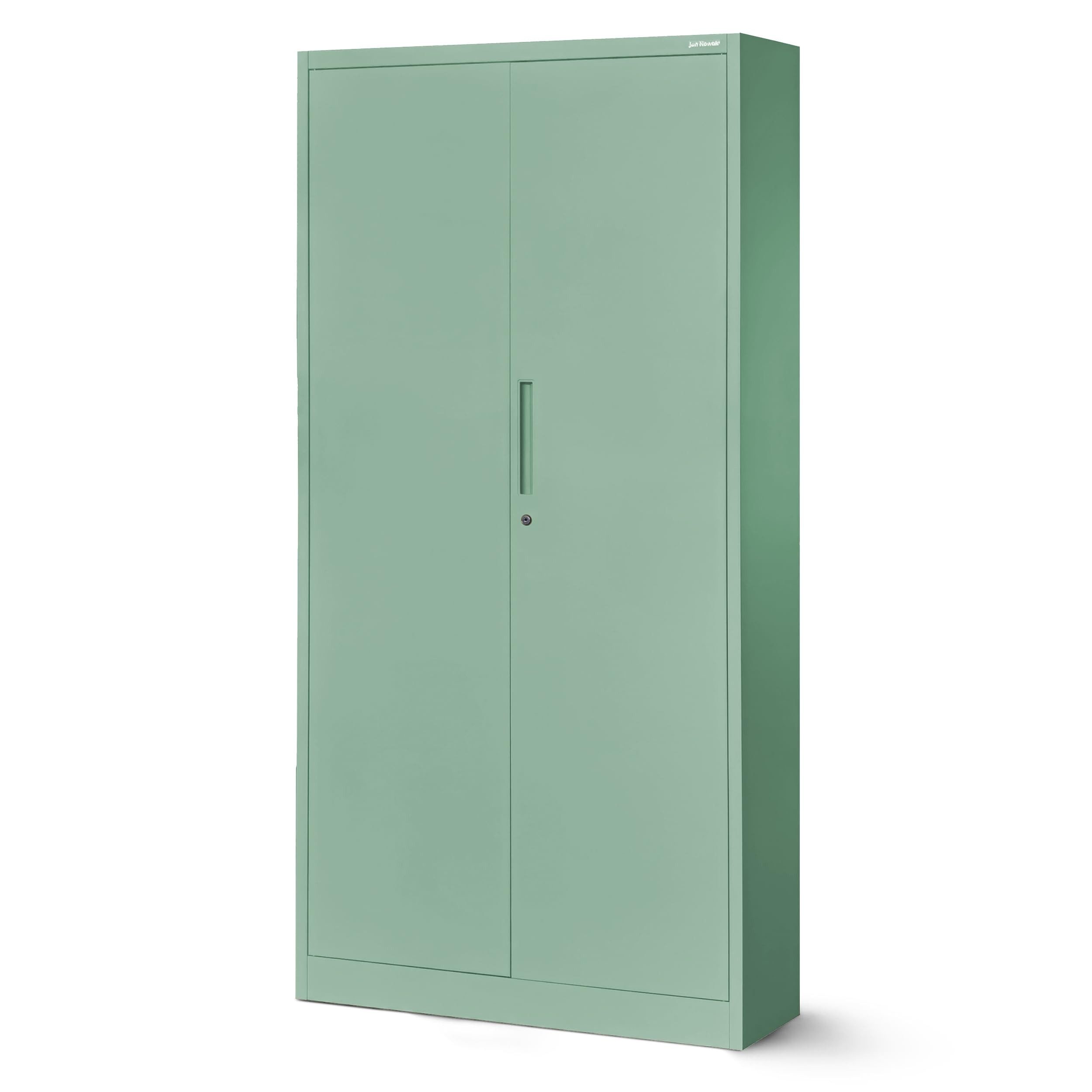 Jan Nowak Aktenschrank Metall Büroschrank abschließbar 90 cm JAN 4 Böden Stahl (Pulverbeschichtet 0,6 mm Wandmontage möglich PZH-zertifiziert) Ordnerschrank 50 Ordner Schloss 2 Schlüssel robust 13 Farben