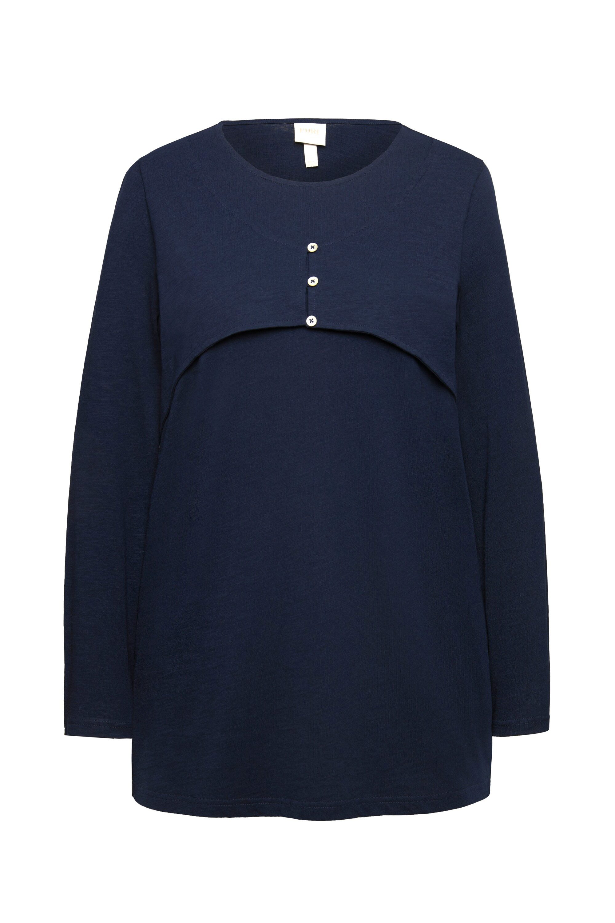 Ulla Popken Longsleeve Shirt Lagenoptik Rundhals Langarm Biobaumwolle günstig online kaufen