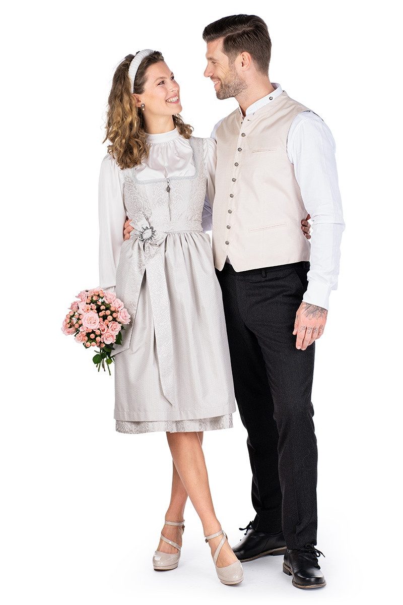 MarJo Trachtenweste Trachtenweste - KROMBACH - taupe