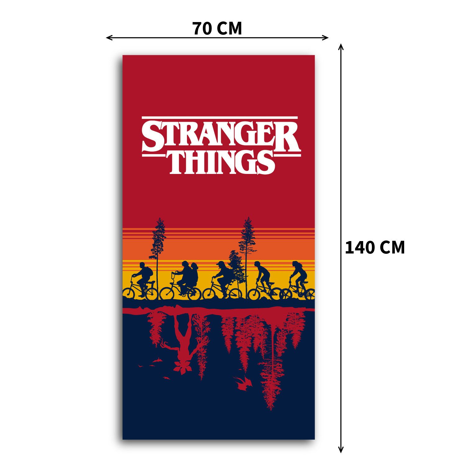 Jerry Fabrics Handtücher Stranger Things Duschtuch Badetuch Strandtuch 70x140cm 100% Baumwolle, (1 Duschtuch, 1-St), Langlebig – Bild 3 von 5