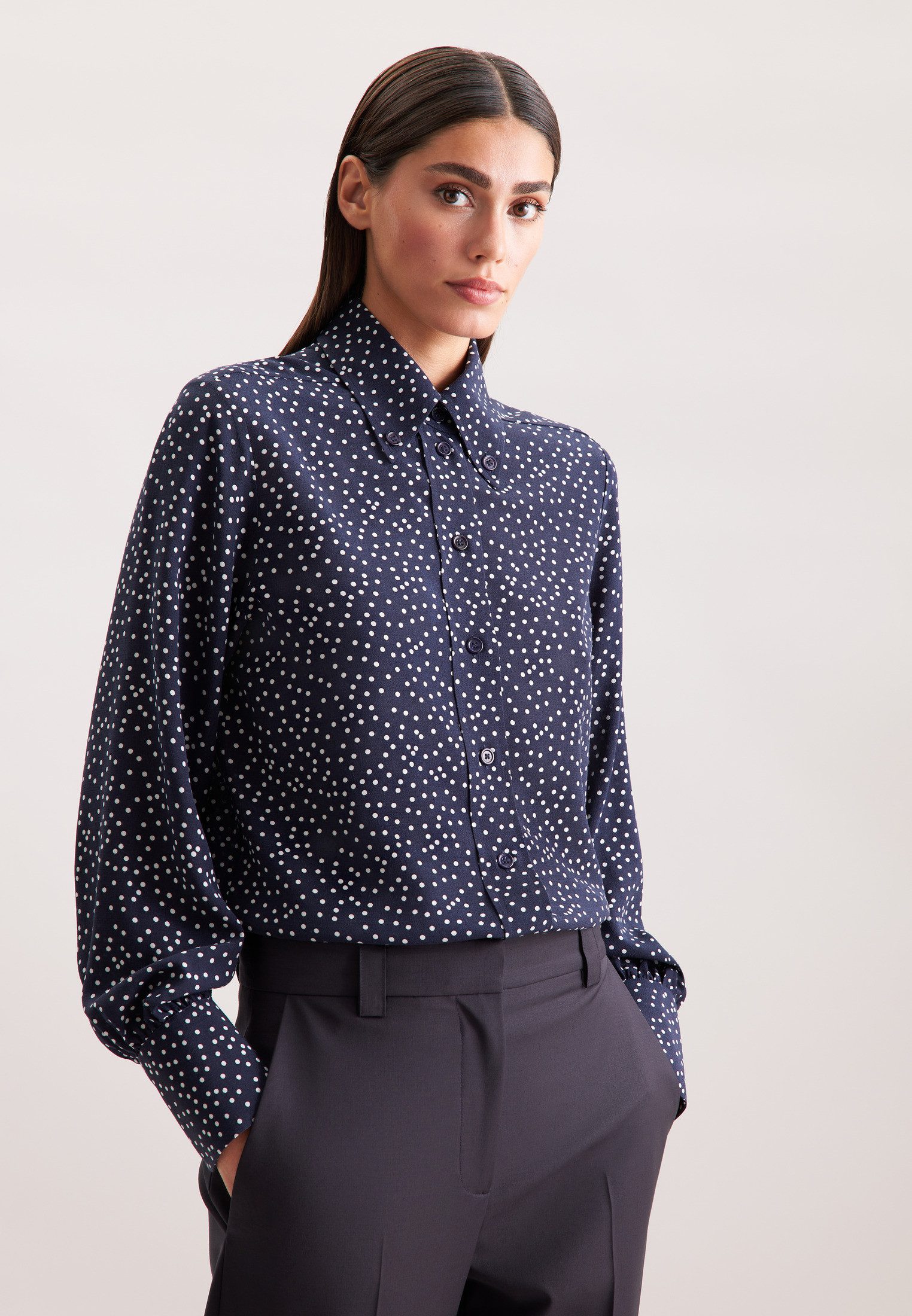 seidensticker Hemdbluse 1/1 Kragen Druck günstig online kaufen