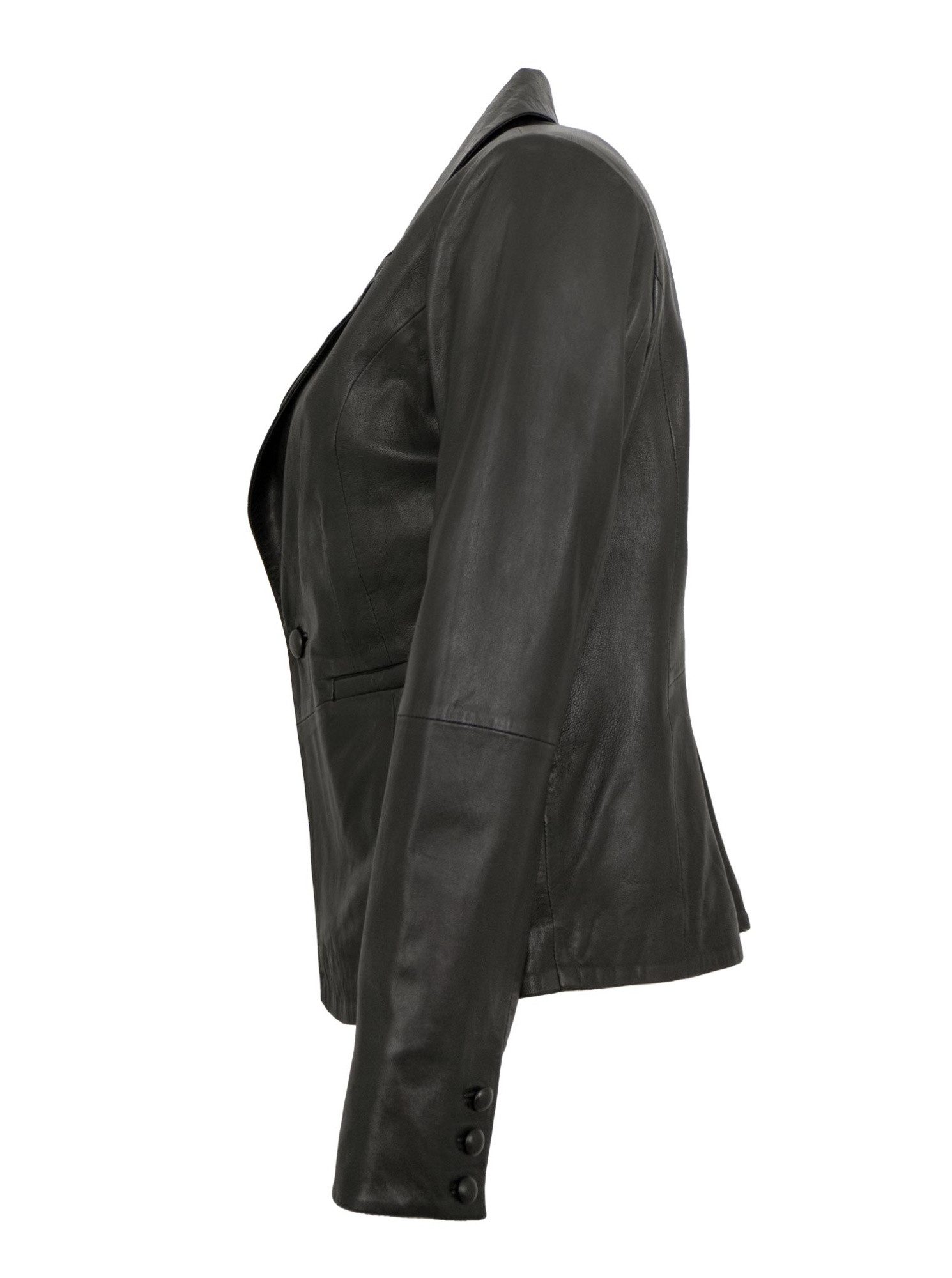 Jilani Lederjacke Evelyn Jilani - Damen Lederjacke Blazer Lammnappa schwarz günstig online kaufen