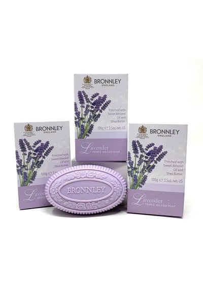 Bronnley Seifen-Set »Lavendel«, 3er Set Lavendel Seife 3x100 g