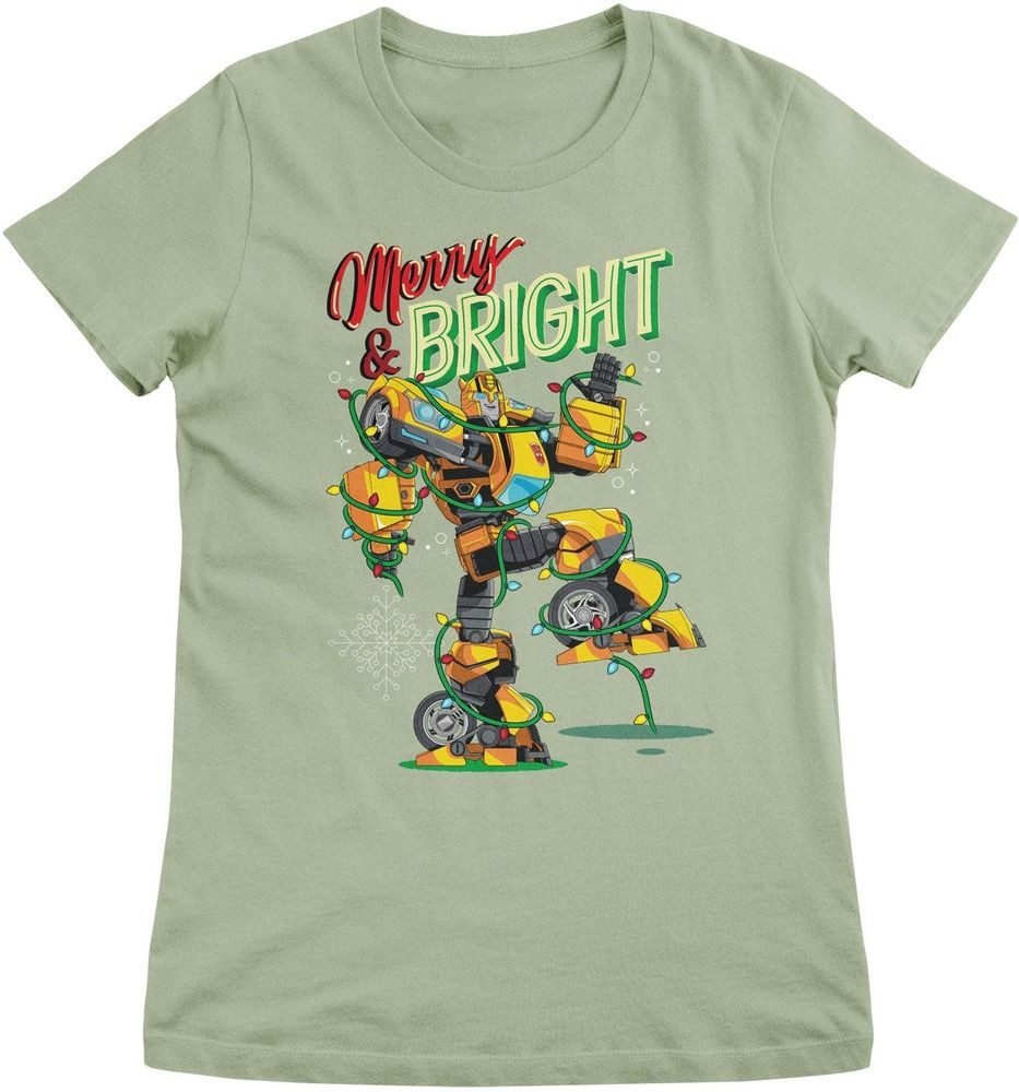 Transformers T-Shirt Merry & Bright Bumblebee Girly Tee