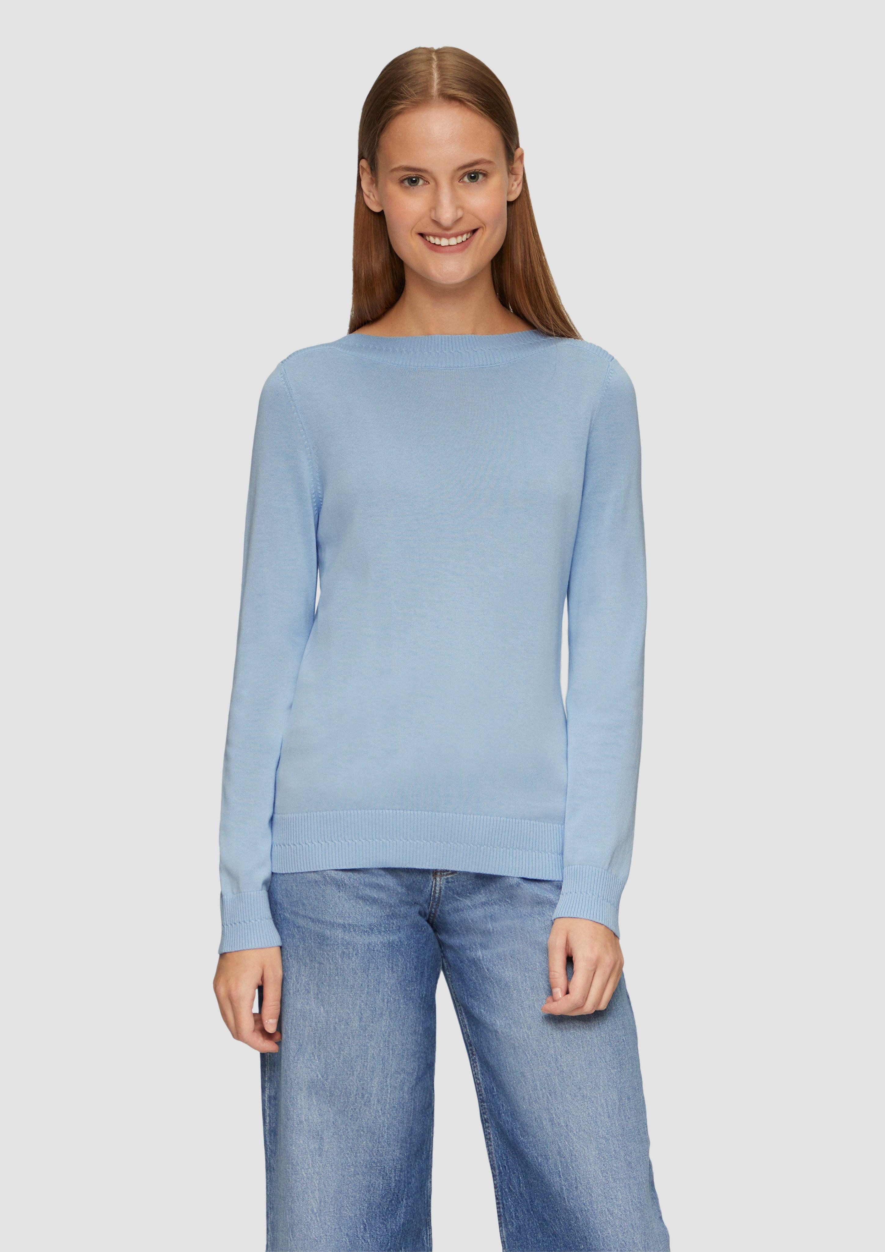 Strickpullover Strickpullover mit U-Boot-Ausschnitt