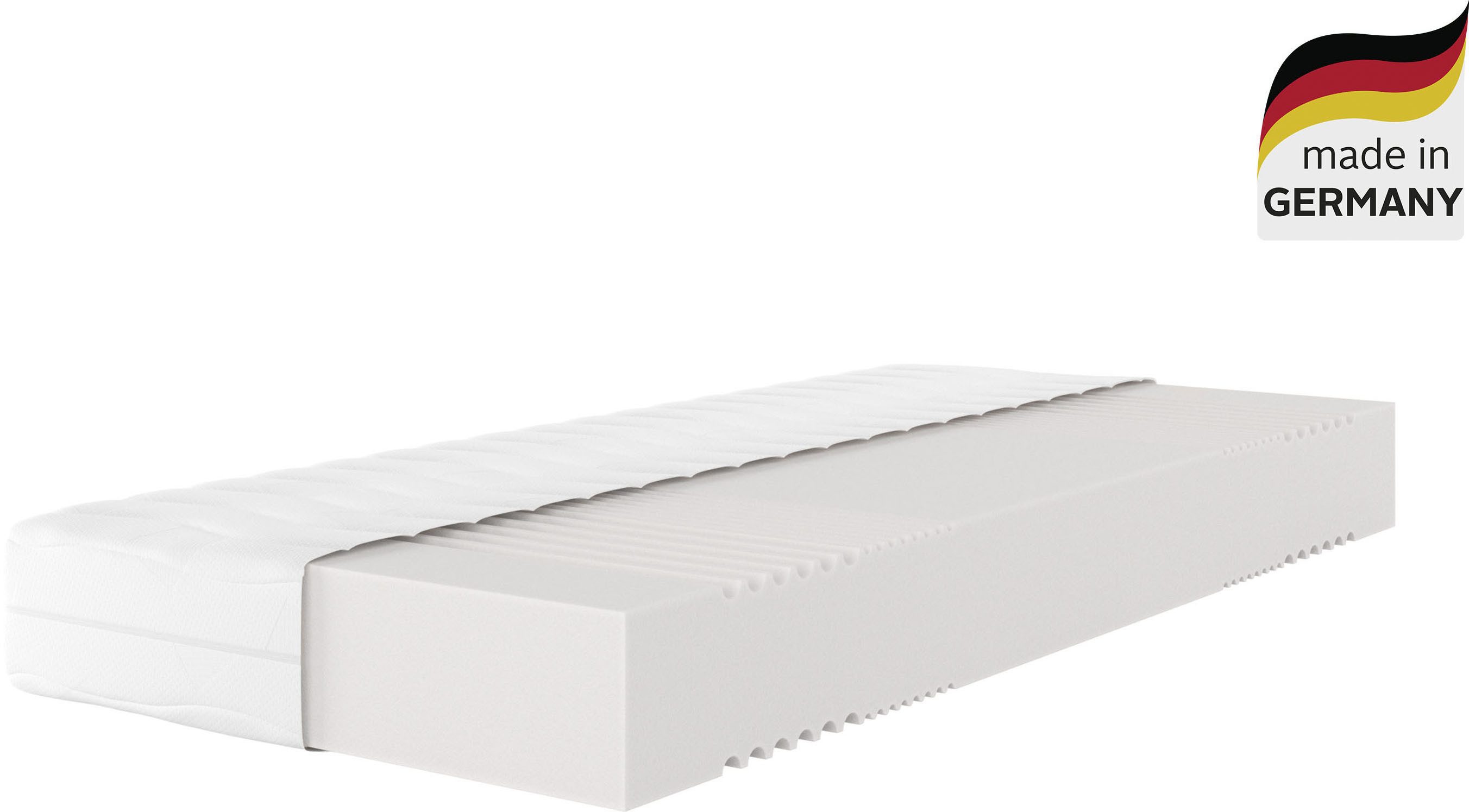 Komfortschaummatratze Lasse, Matratze 90x200 cm, 140x200 cm & weitere Größen, in H2-H4, OTTO home, 22 cm hoch, Stiftung Warentest "GUT (2,3)", getestet in 90x200, Härtegrad 4
