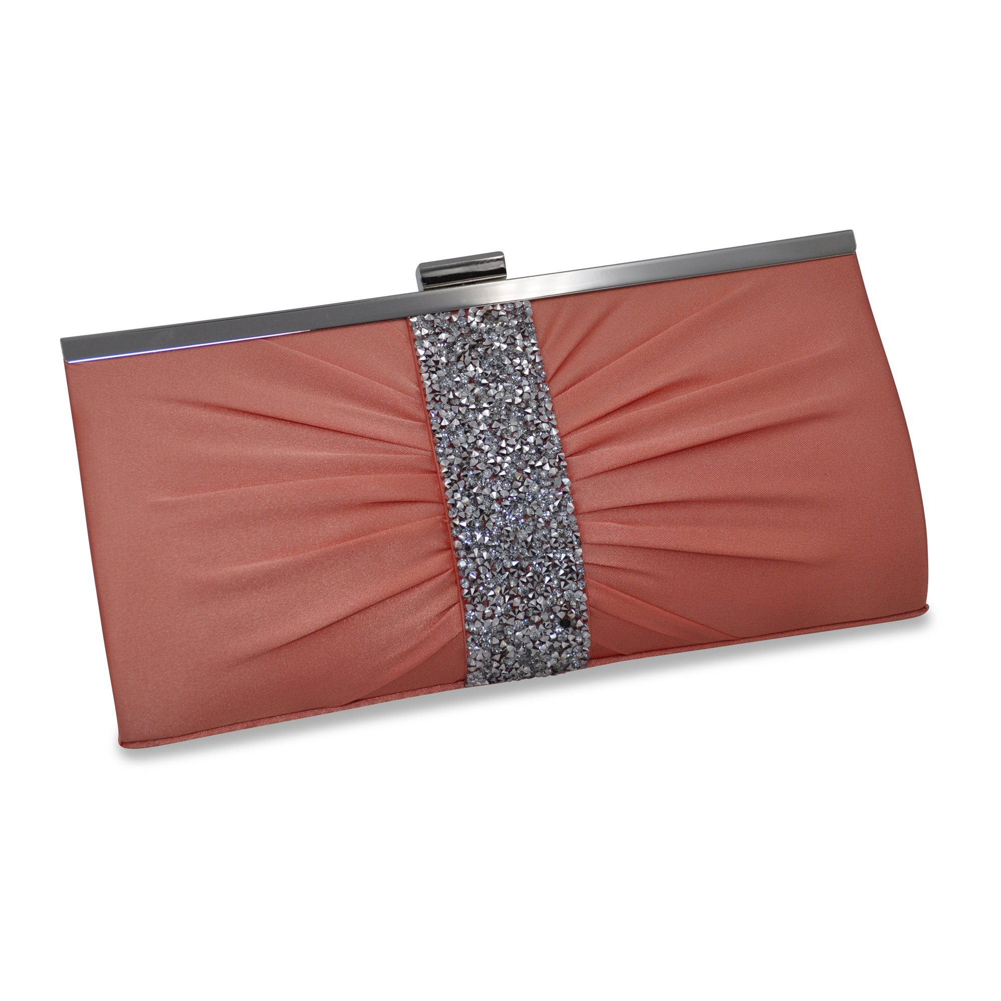 Abendtasche Satin-Optik mit Strassbesatz