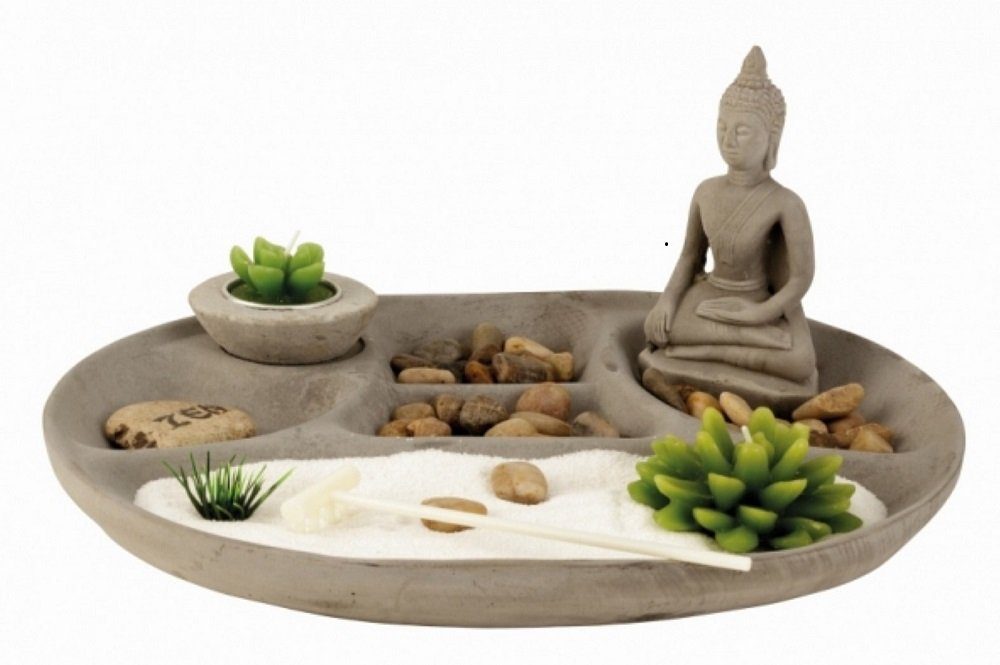 G. Wurm Dekofigur Buddha Zen Set 30x25cm h=14cm