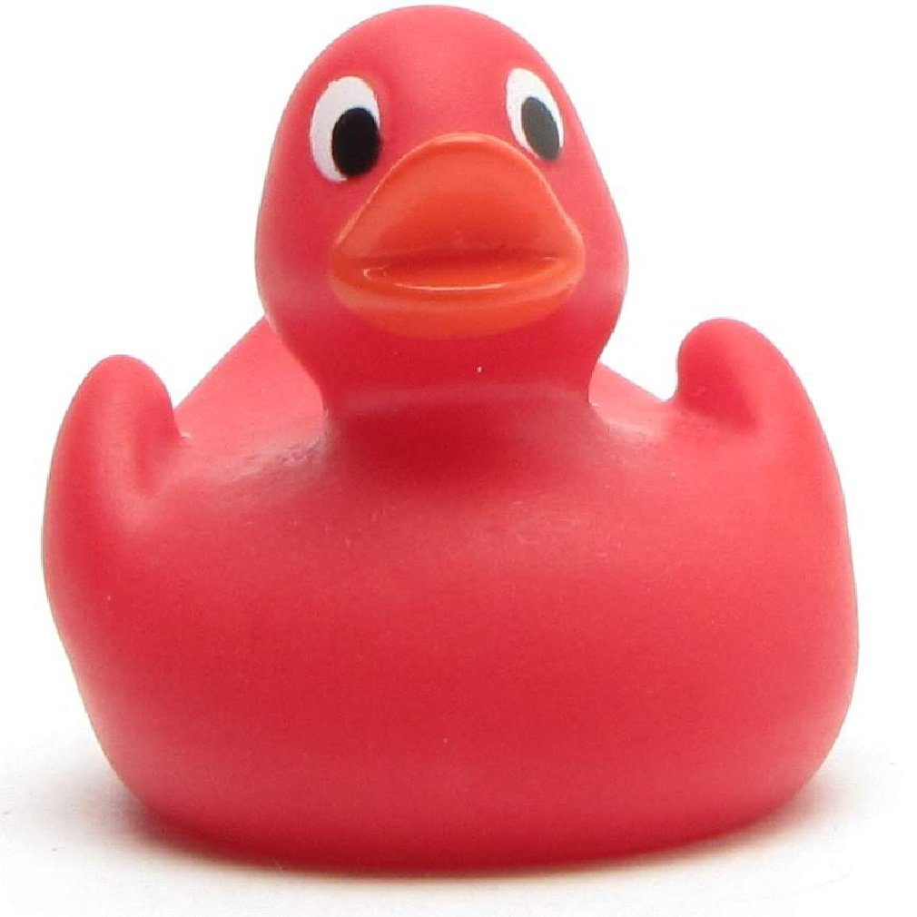 Duckshop Badespielzeug Quietscheentchen rot - 4,5 cm - Badeente