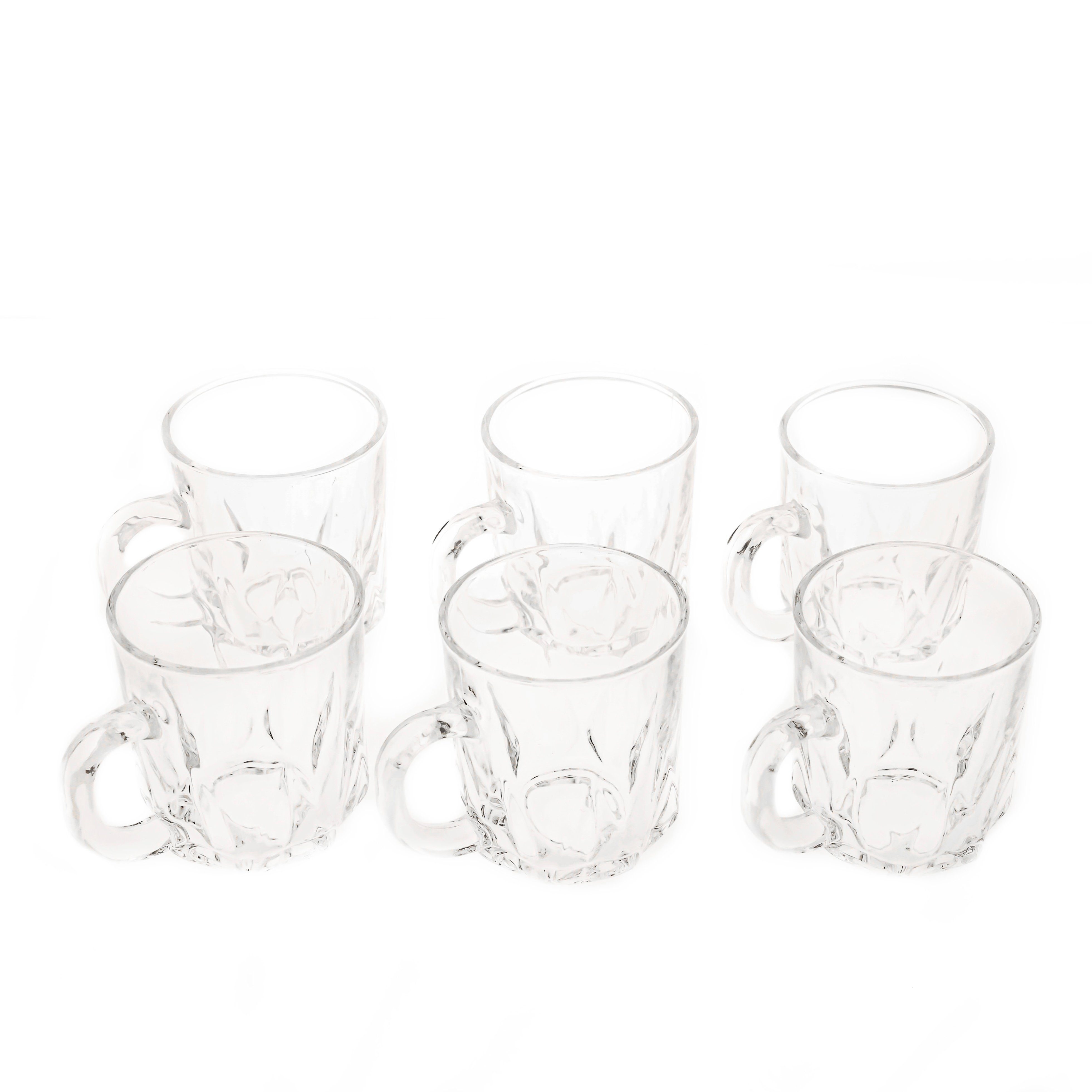 Almina Teeglas 6er Set Diamant Teegläser Wassergläser-Set aus Glas transparent, 6-tlg.