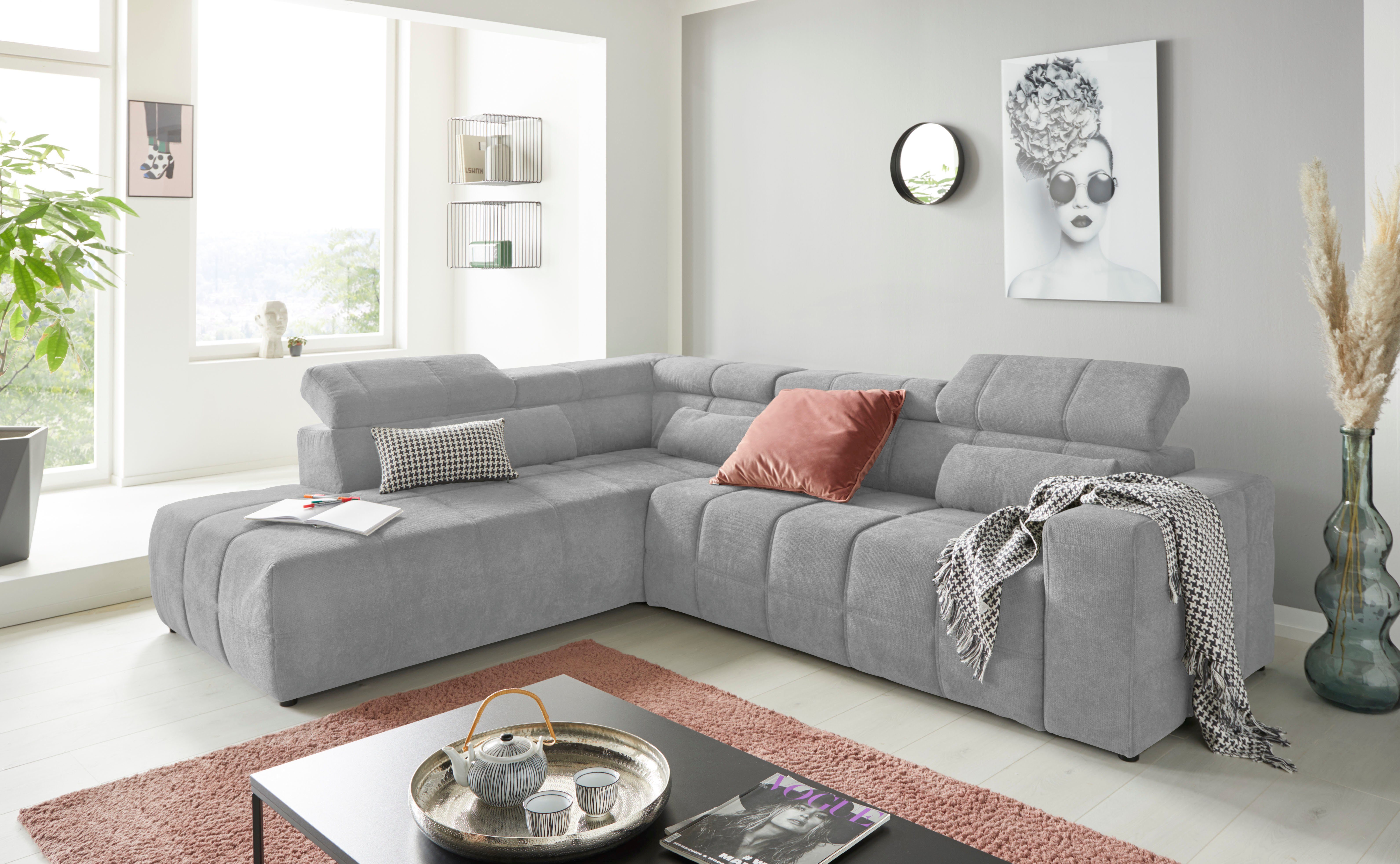 DOMO collection Ecksofa "Modica, zeitlos und elegant, L-Form", moderne Opti günstig online kaufen