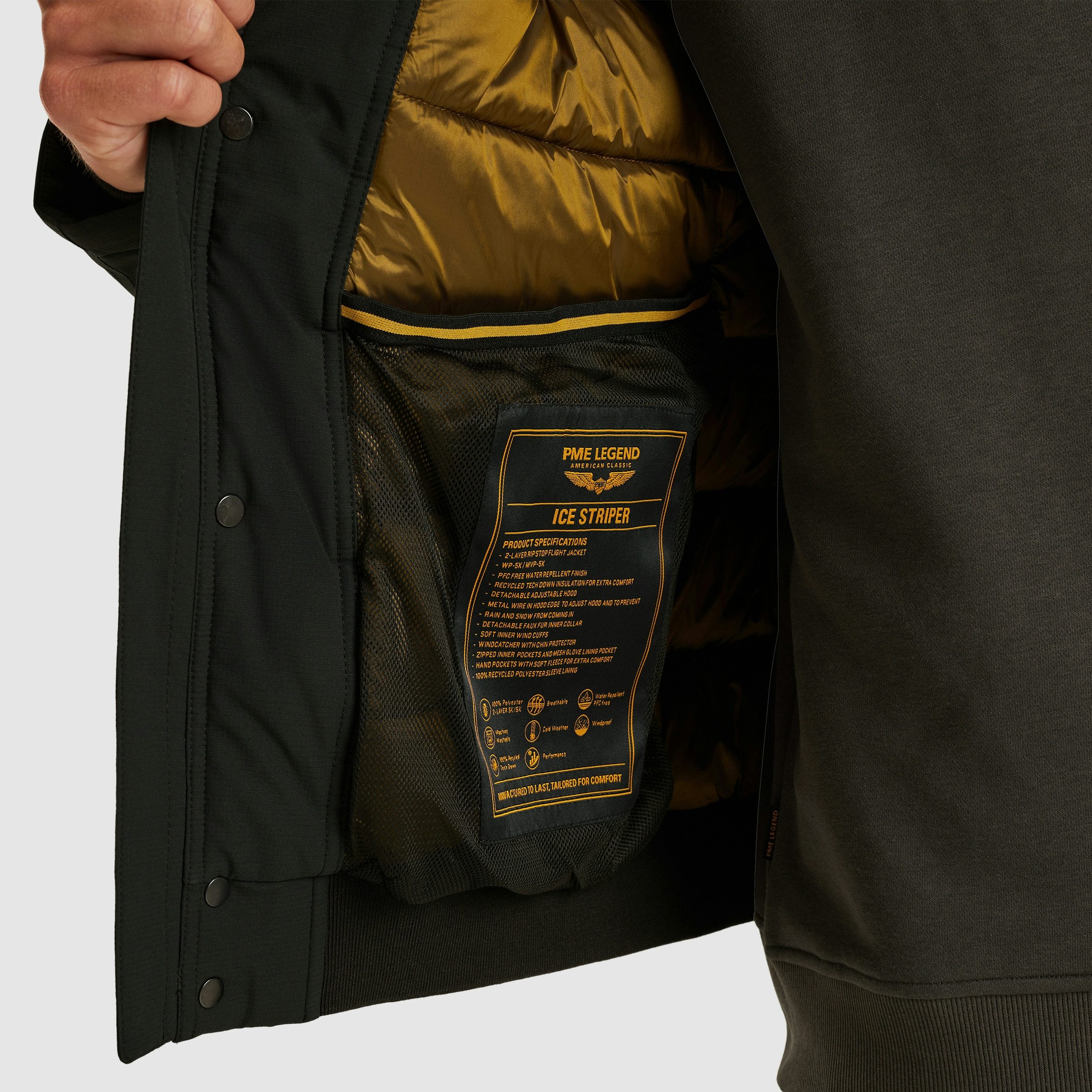 PME LEGEND Winterjacke mit abnehmbarer Kapuze und verdecktem Reißverschluss