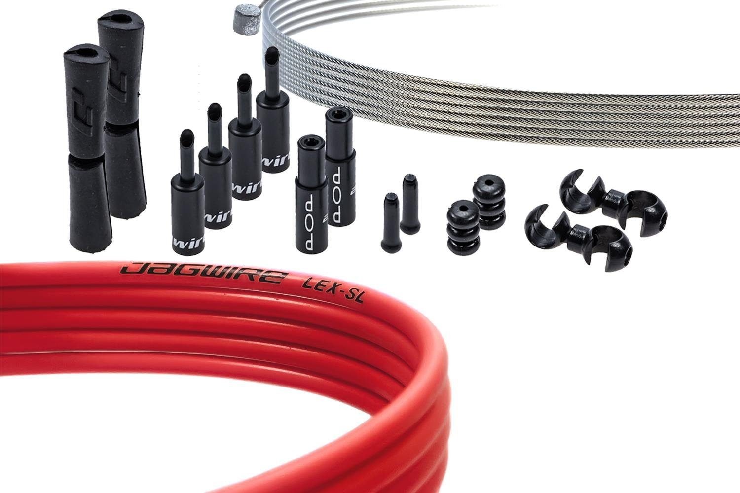 Jagwire Schaltzug JAGWIRE Pro Shift Kit PCK504 Schaltzugset Set Aussenhülle Innenzug Rot