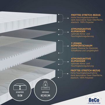 Komfortschaummatratze Medibett, Beco, 15 cm hoch, Matratze in vielen Größen erhältlich! In 90x200 und 140x200 cm