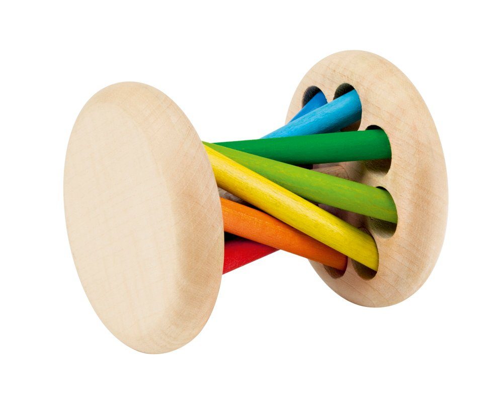 Selecta Greifling Babywelt Holz Rollspielzeug Mikado krabbeln Regenbogeneffekt 61034