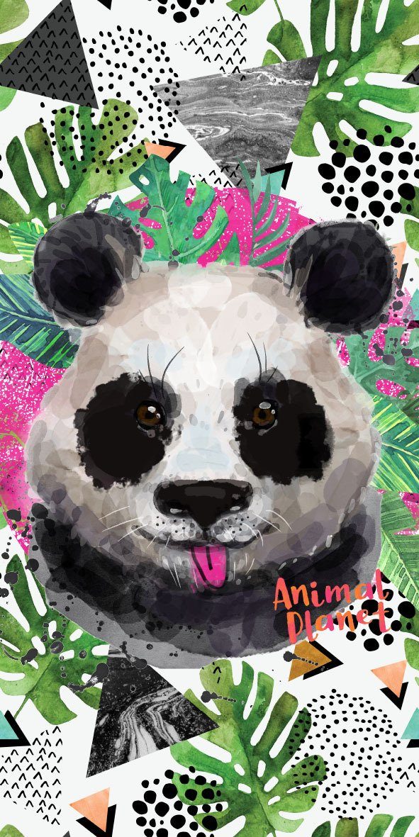 Animal Planet Strandtuch Panda Bär Badetuch Handtuch Strandtuch 70 x 140 cm