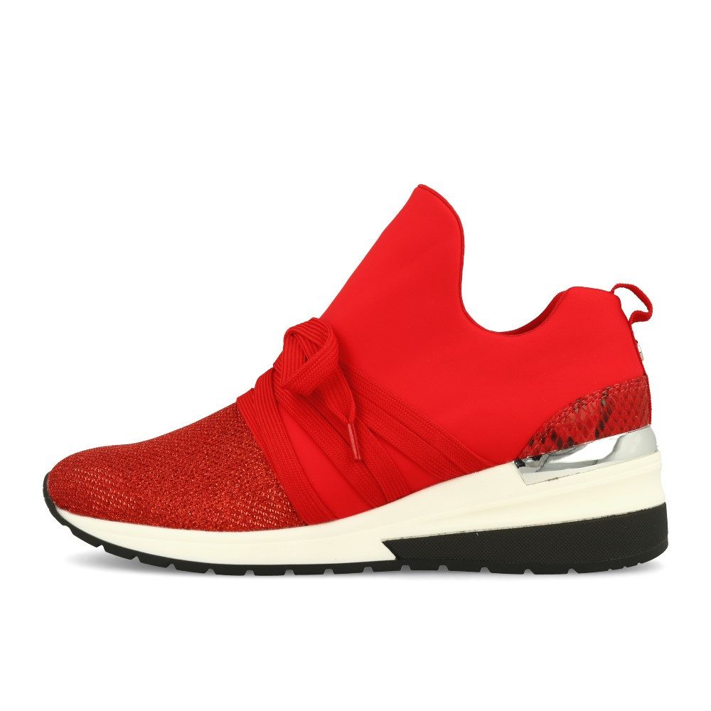 La Strada La Strada 1901188 Wedge Sneaker Glitter Lycra Red Sneaker