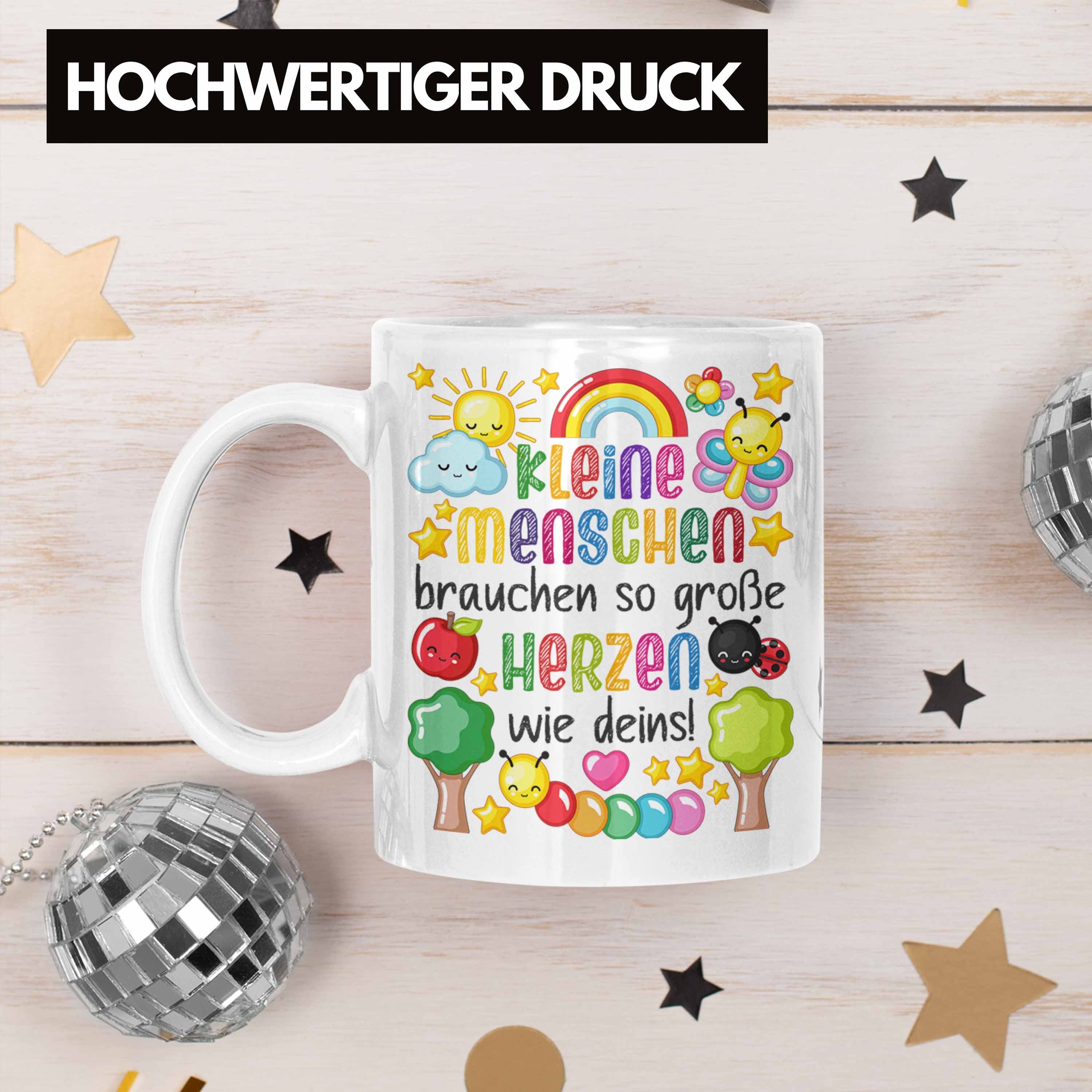 Trendation Tasse Trendation Spruch Erzieherin Beste Dein Tasse Abschiedsgeschenk Kleine Brauchen - Kindergärtnerin Dankeschön Herz Menschen Danke Geschenk Weiss