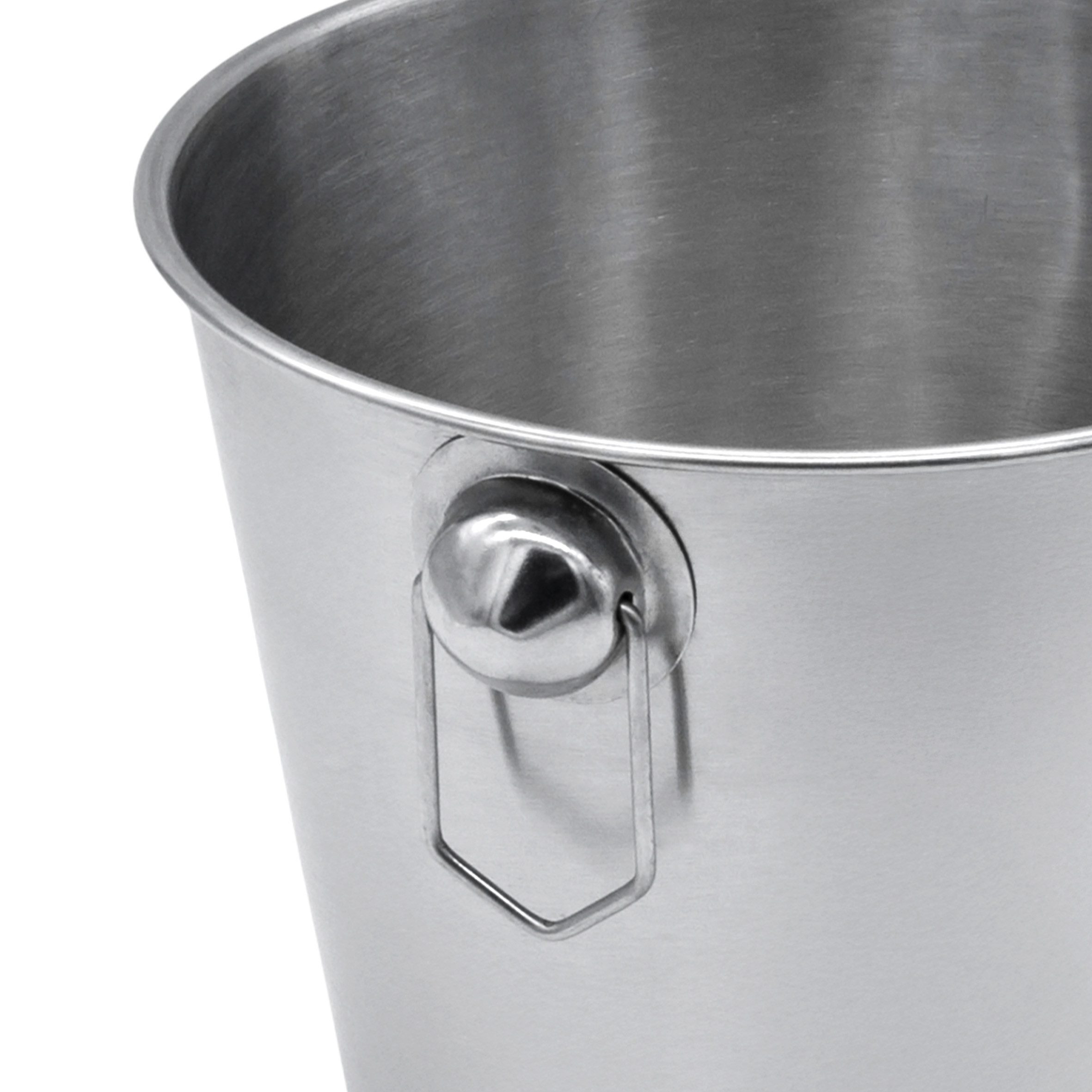 Spetebo Sektkühler Edelstahl Sektkühler silber matt - 20 cm, Eiskübel Champagnerschale Flaschen Kühler